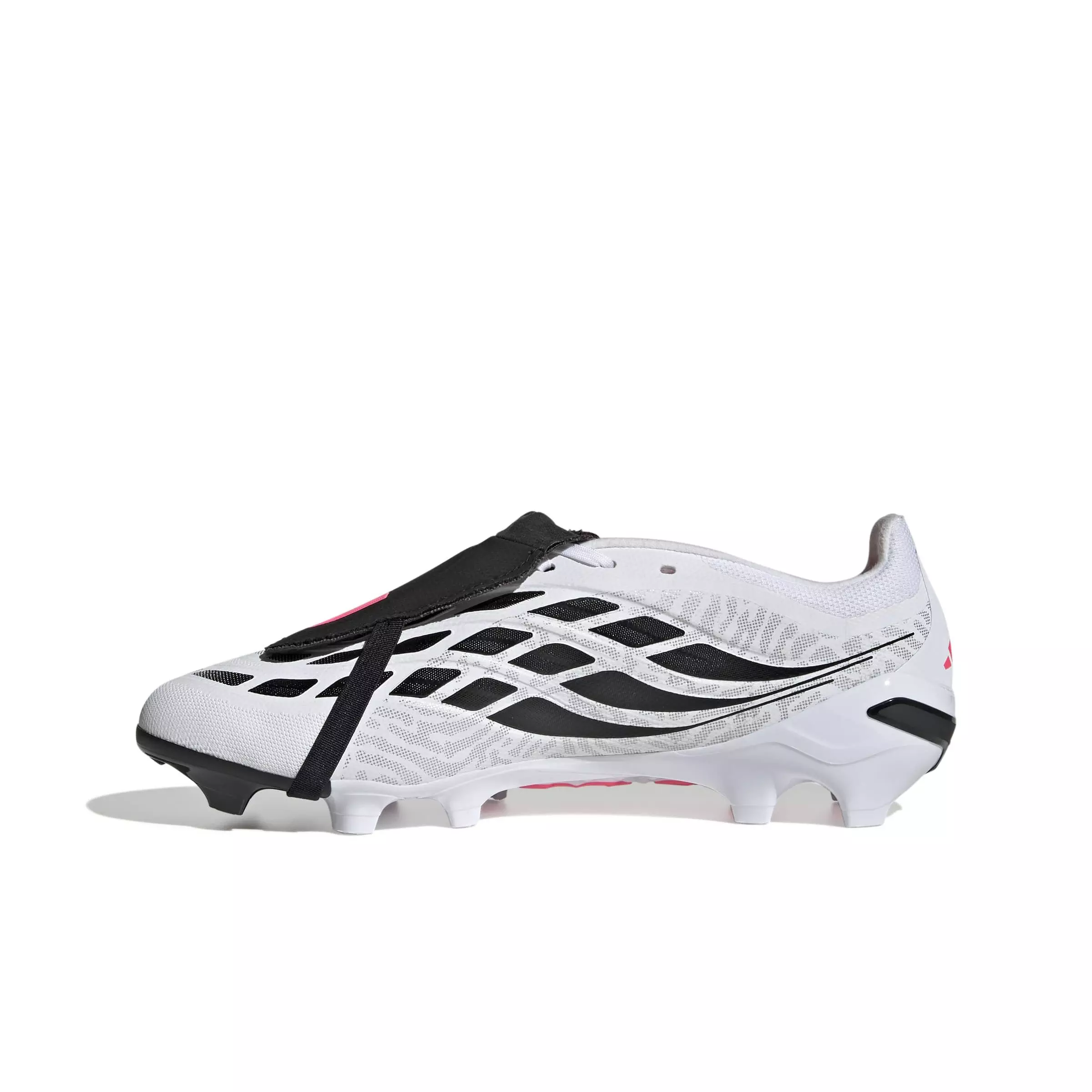adidas Predator League Fold-Over Tongue FG "Ftwr White/Solar Turbo/Core Black" Men's Soccer Cleat - WHITE/SOLAR/BLACK