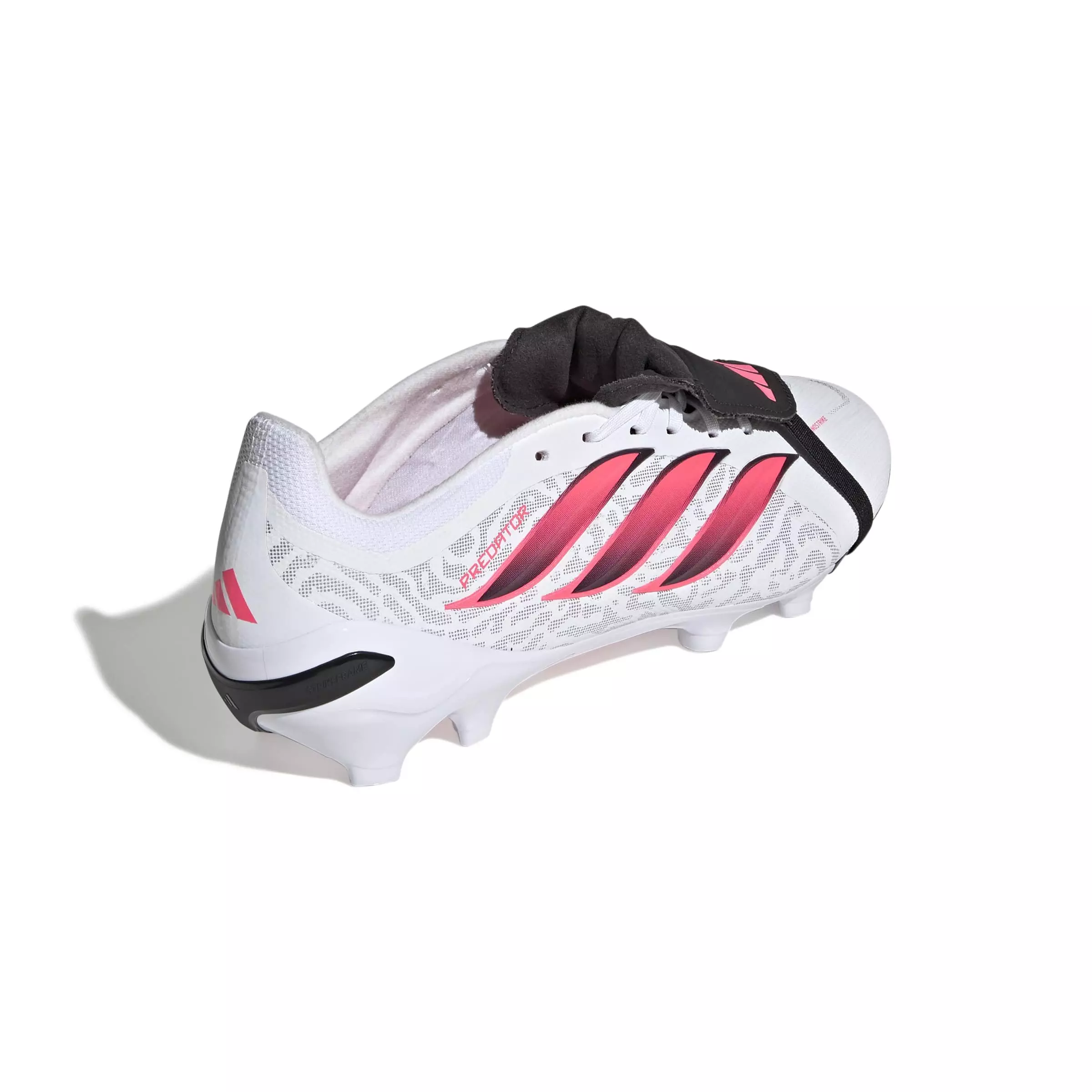 adidas Predator League Fold-Over Tongue FG "Ftwr White/Solar Turbo/Core Black" Men's Soccer Cleat - WHITE/SOLAR/BLACK