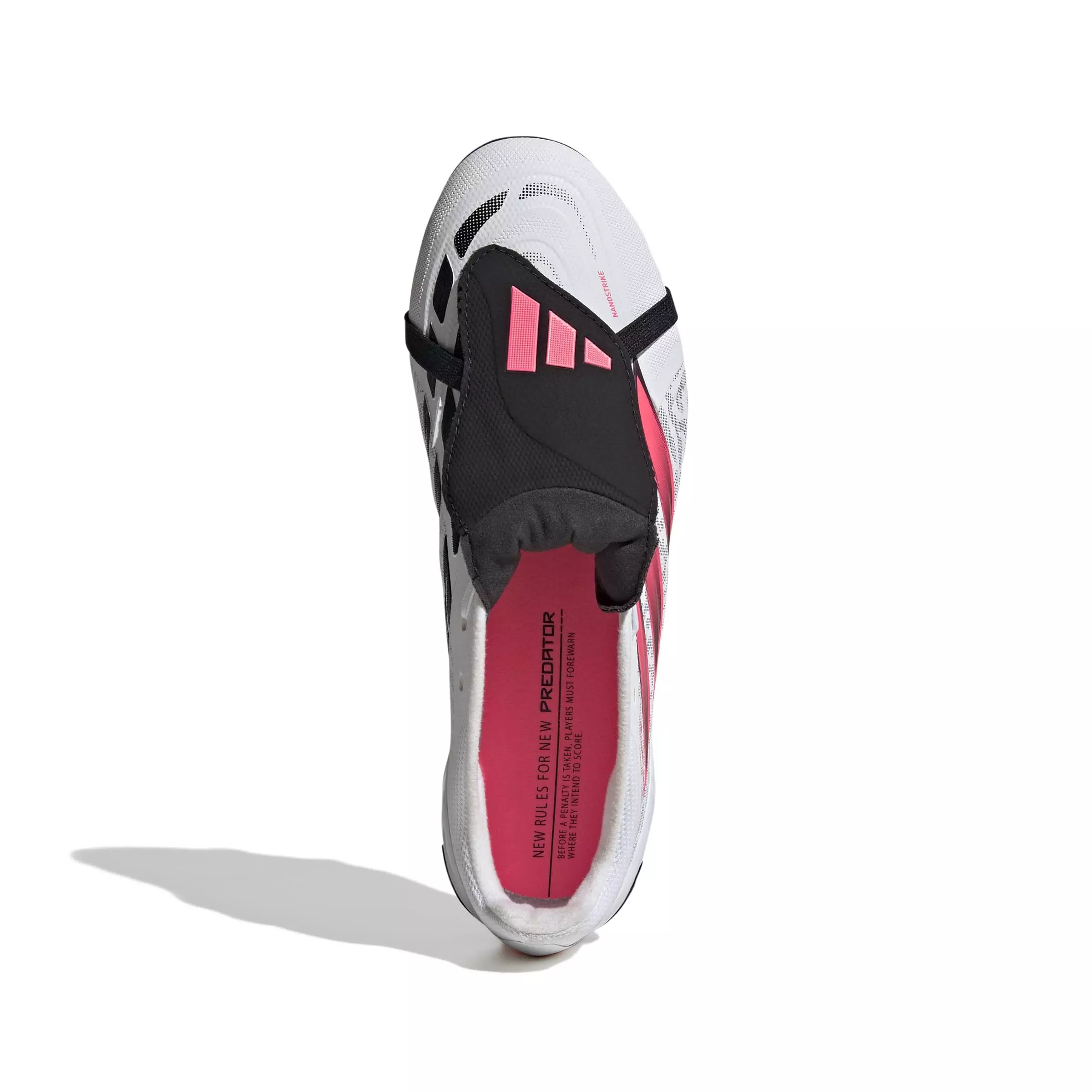 adidas Predator League Fold-Over Tongue FG "Ftwr White/Solar Turbo/Core Black" Men's Soccer Cleat - WHITE/SOLAR/BLACK