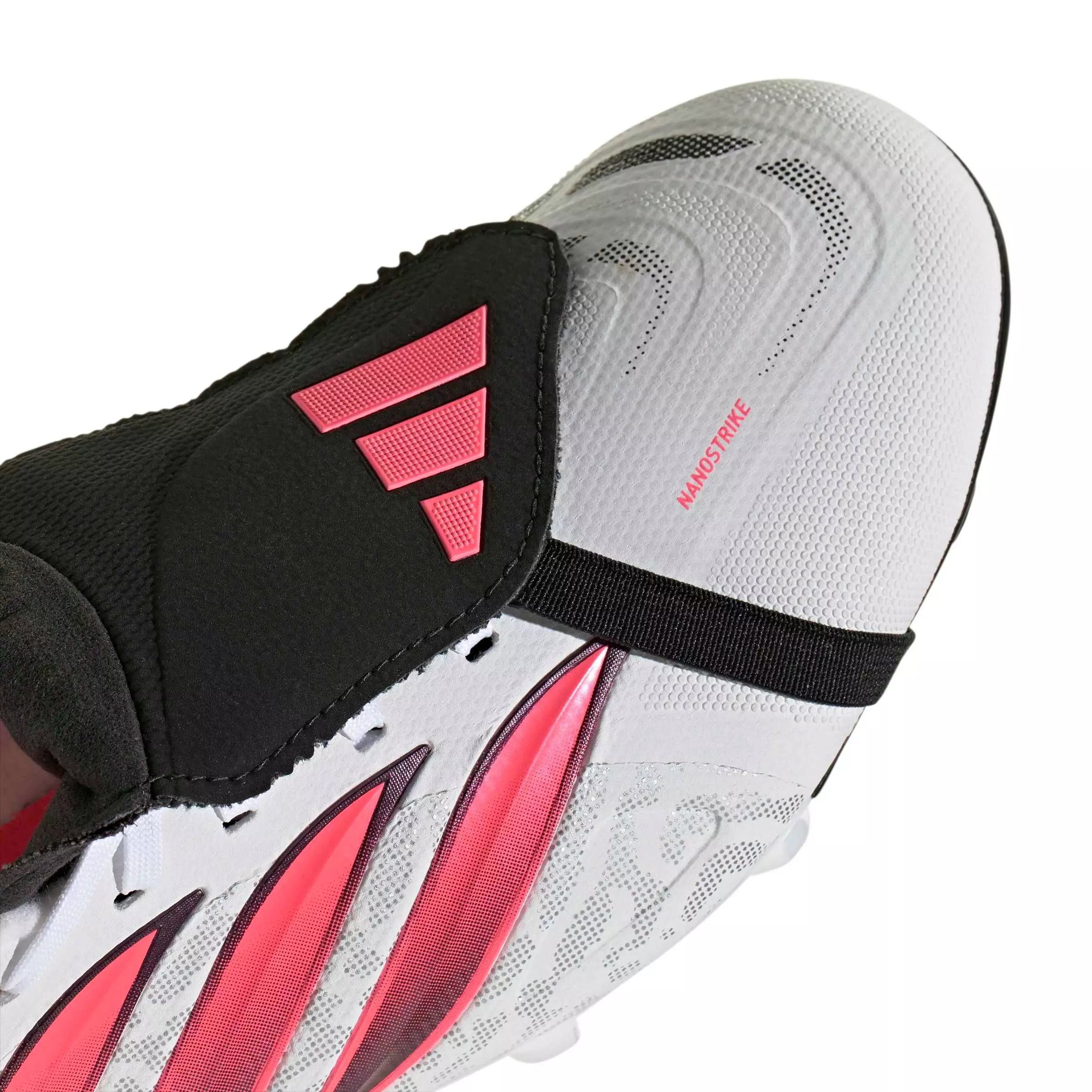 adidas Predator League Fold-Over Tongue FG "Ftwr White/Solar Turbo/Core Black" Men's Soccer Cleat - WHITE/SOLAR/BLACK