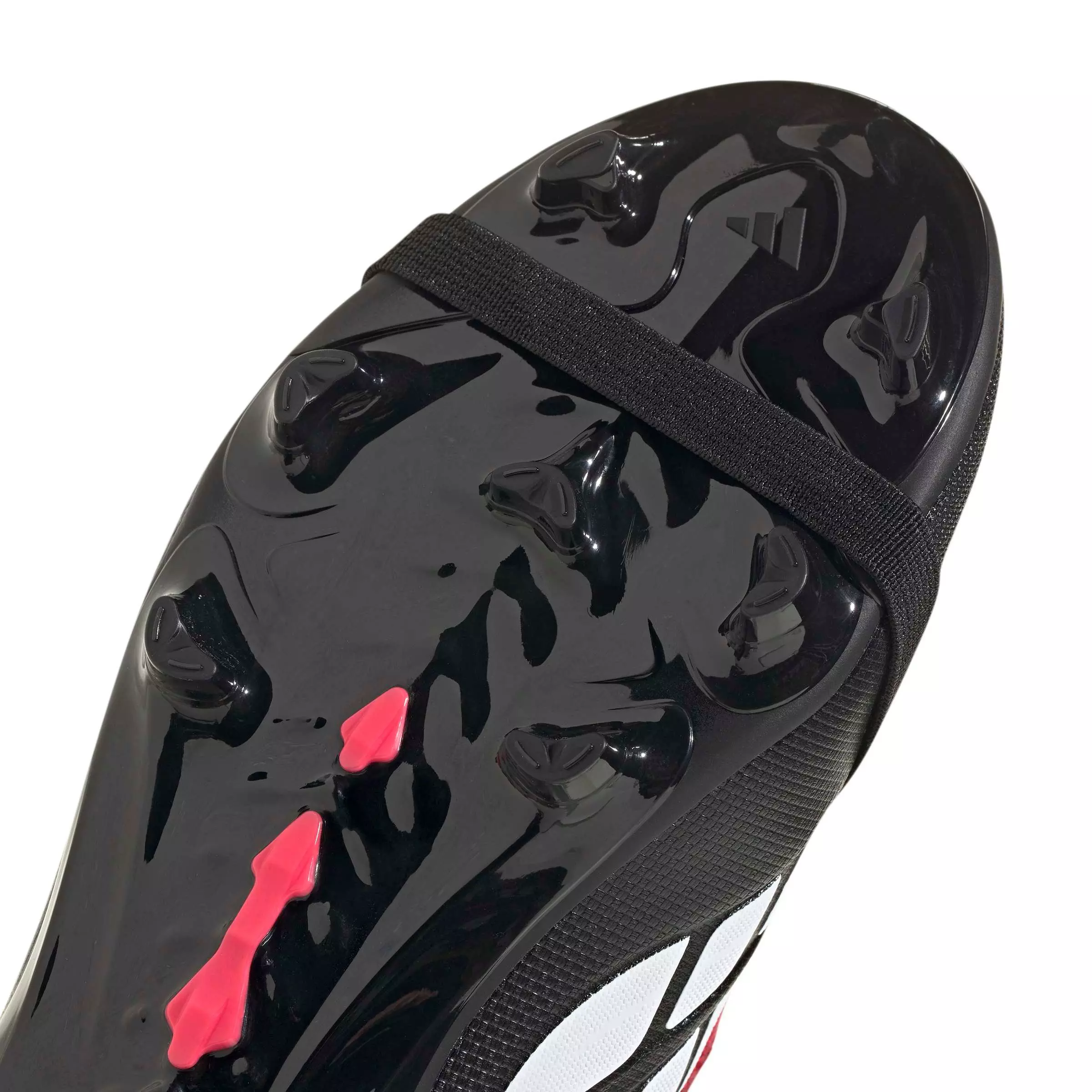 adidas Predator League Fold-Over Tongue FG "Black/White/Lucid Red" Grade School Kids' Soccer Cleat - BLACK/WHITE/RED