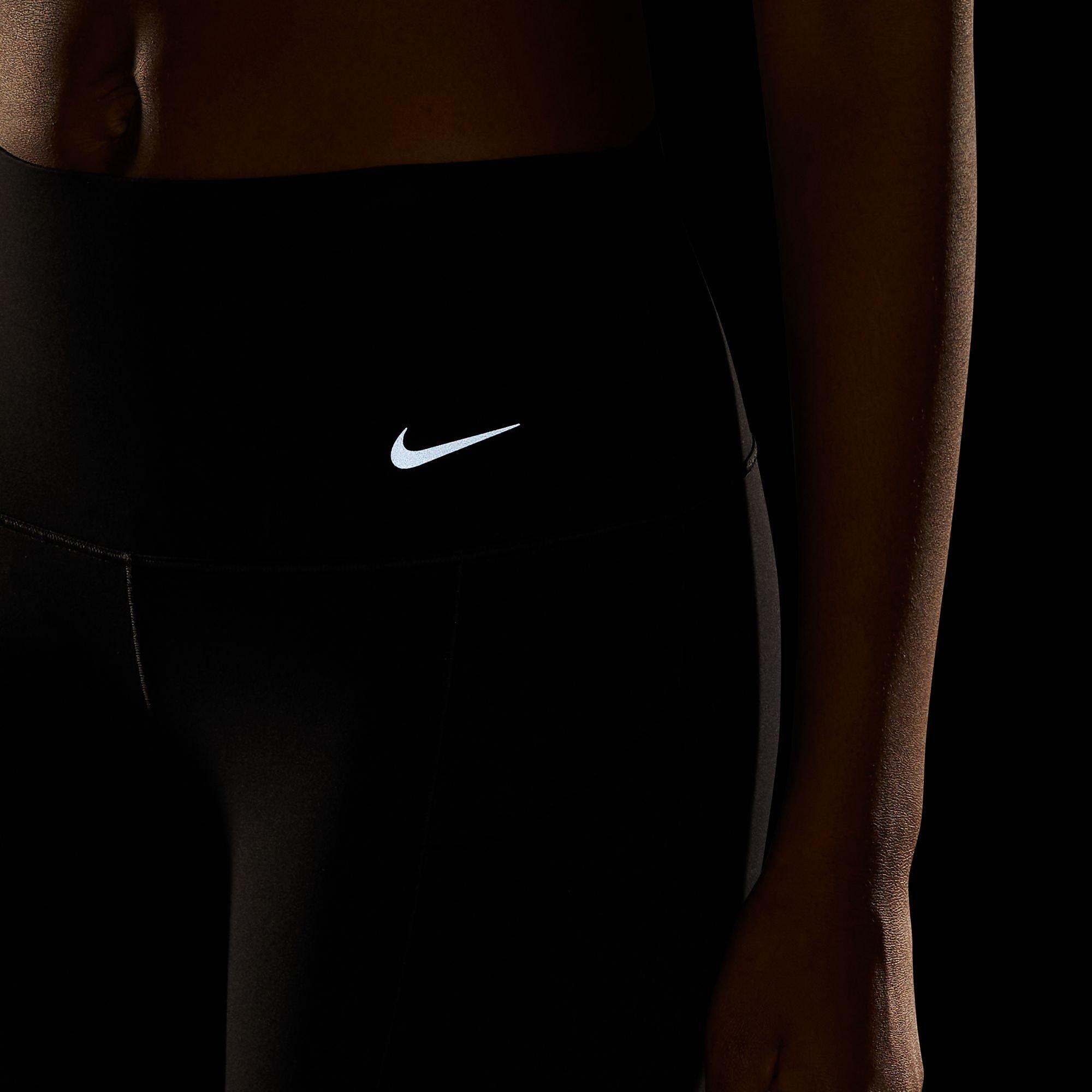 Nike Women's Dri-FIT Universa Medium Support High-Rise Cropped Leggings with Pockets - BLACK Thumbnail View 4