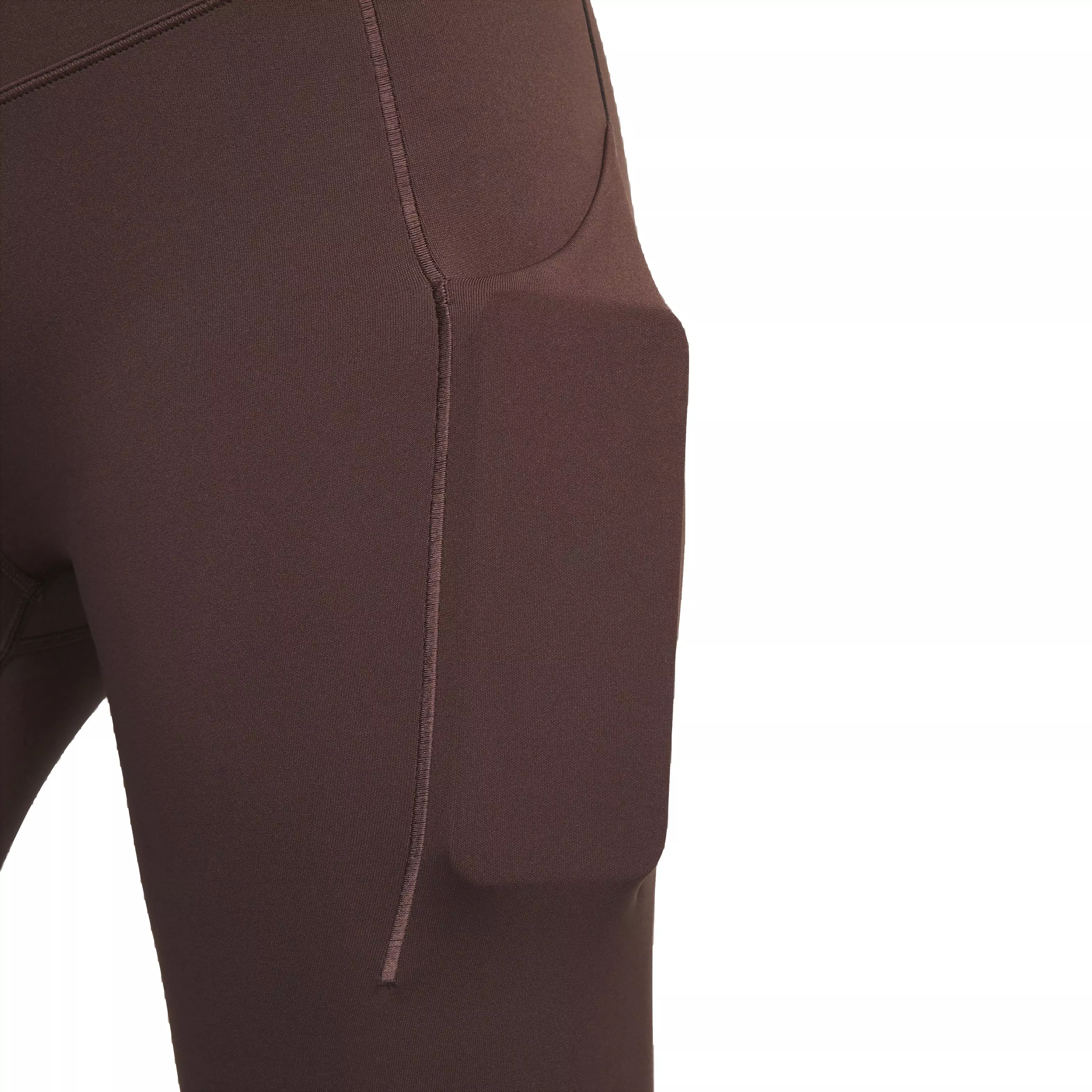 Nike Women's Dri-FIT Universa Medium Support High-Rise Cropped Leggings with Pockets - BROWN