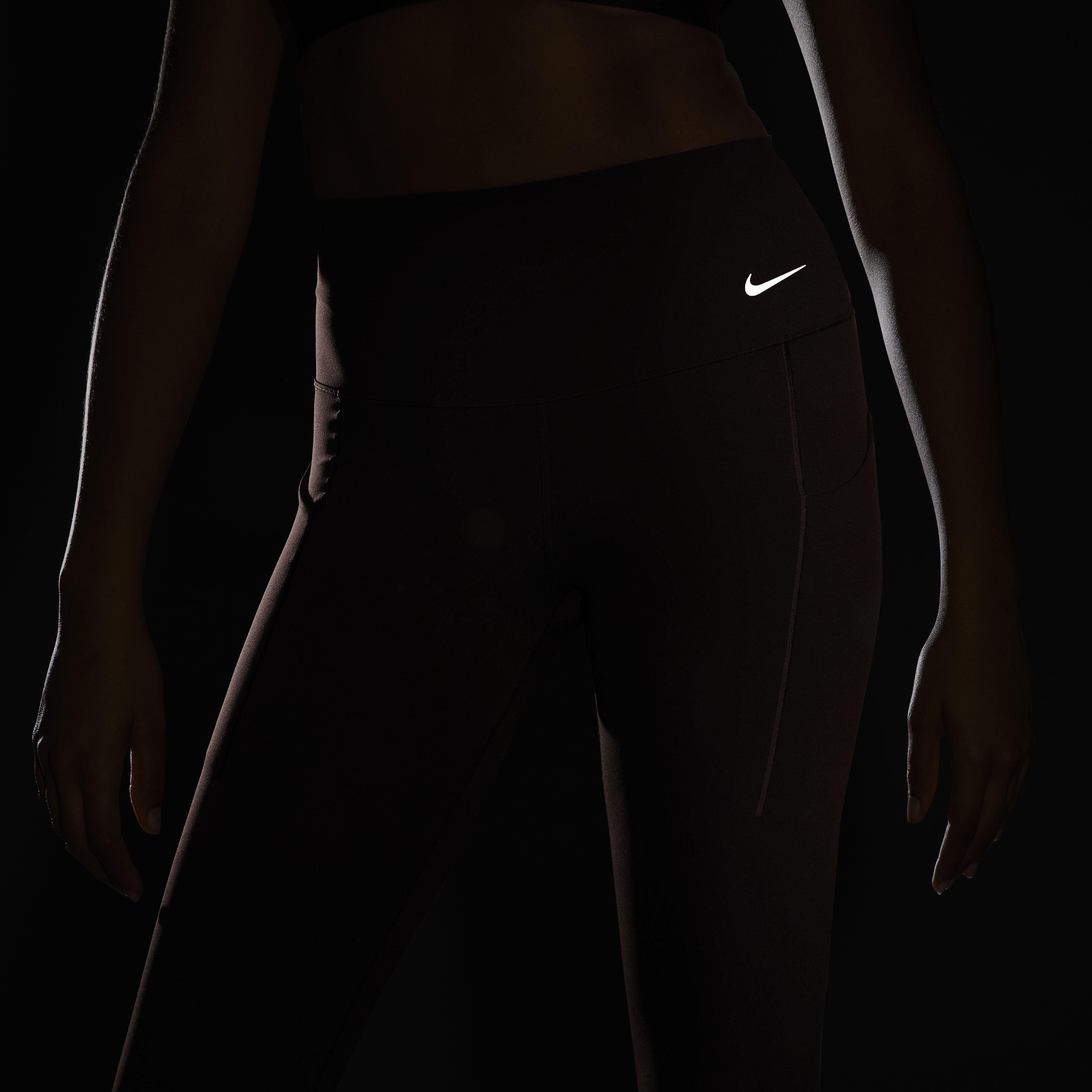 Nike Women's Dri-FIT Universa Medium Support High-Rise Cropped Leggings with Pockets - BROWN Thumbnail View 8