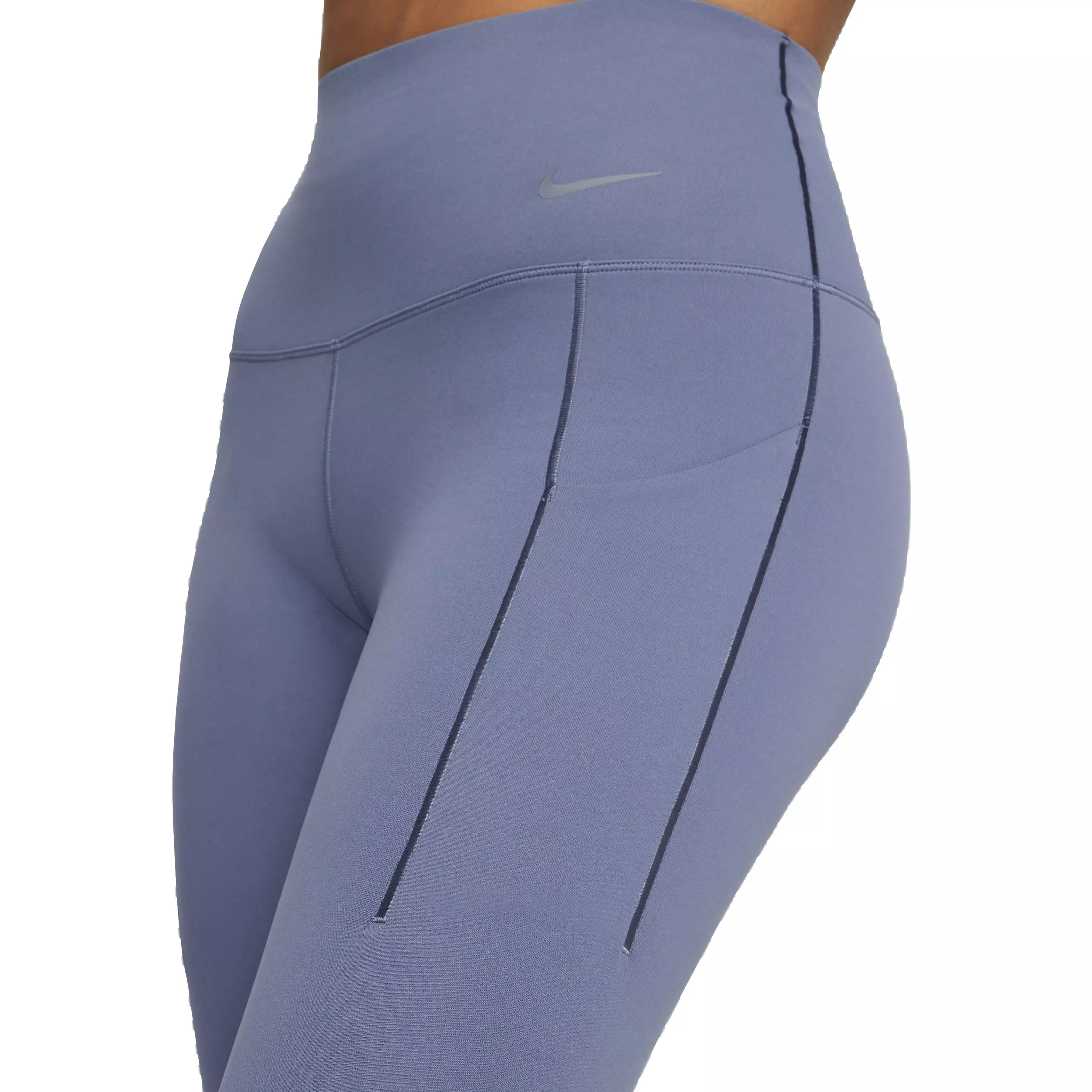 Nike Women's Dri-FIT Universa Medium Support High-Rise Cropped Leggings with Pockets - BLUE