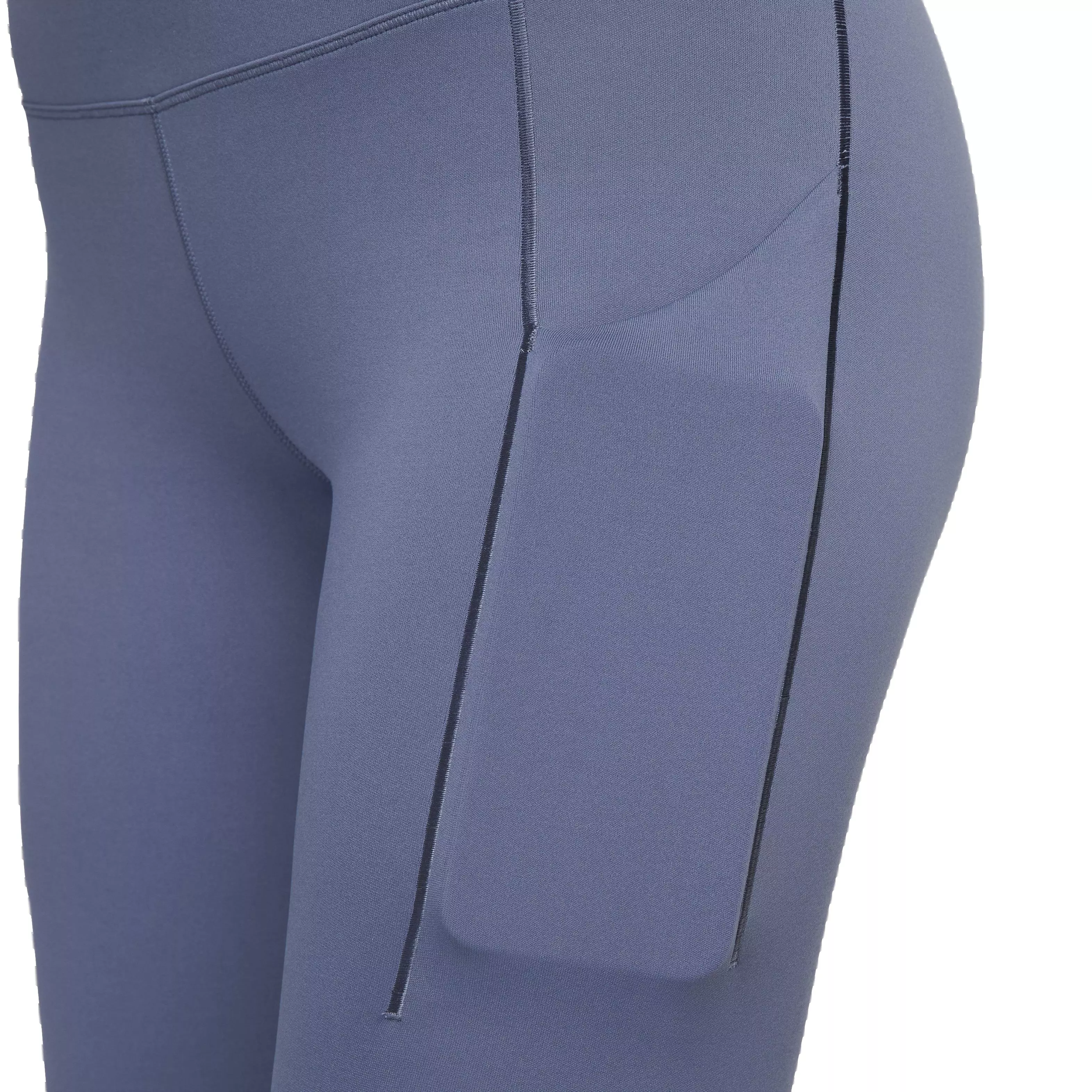 Nike Women's Dri-FIT Universa Medium Support High-Rise Cropped Leggings with Pockets - BLUE