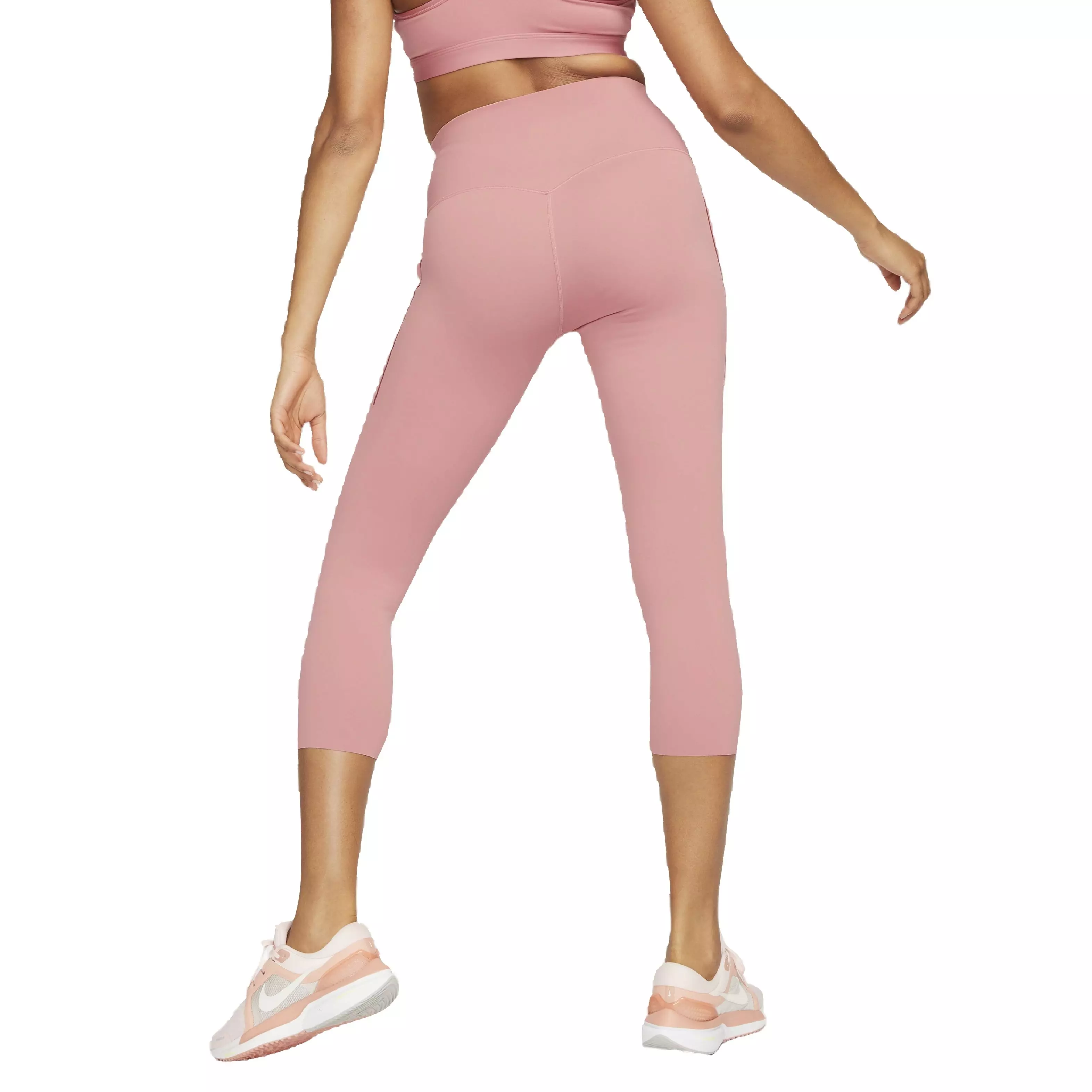 Nike Women's Dri-FIT Universa Medium Support High-Rise Cropped Leggings with Pockets - LIGHT PINK