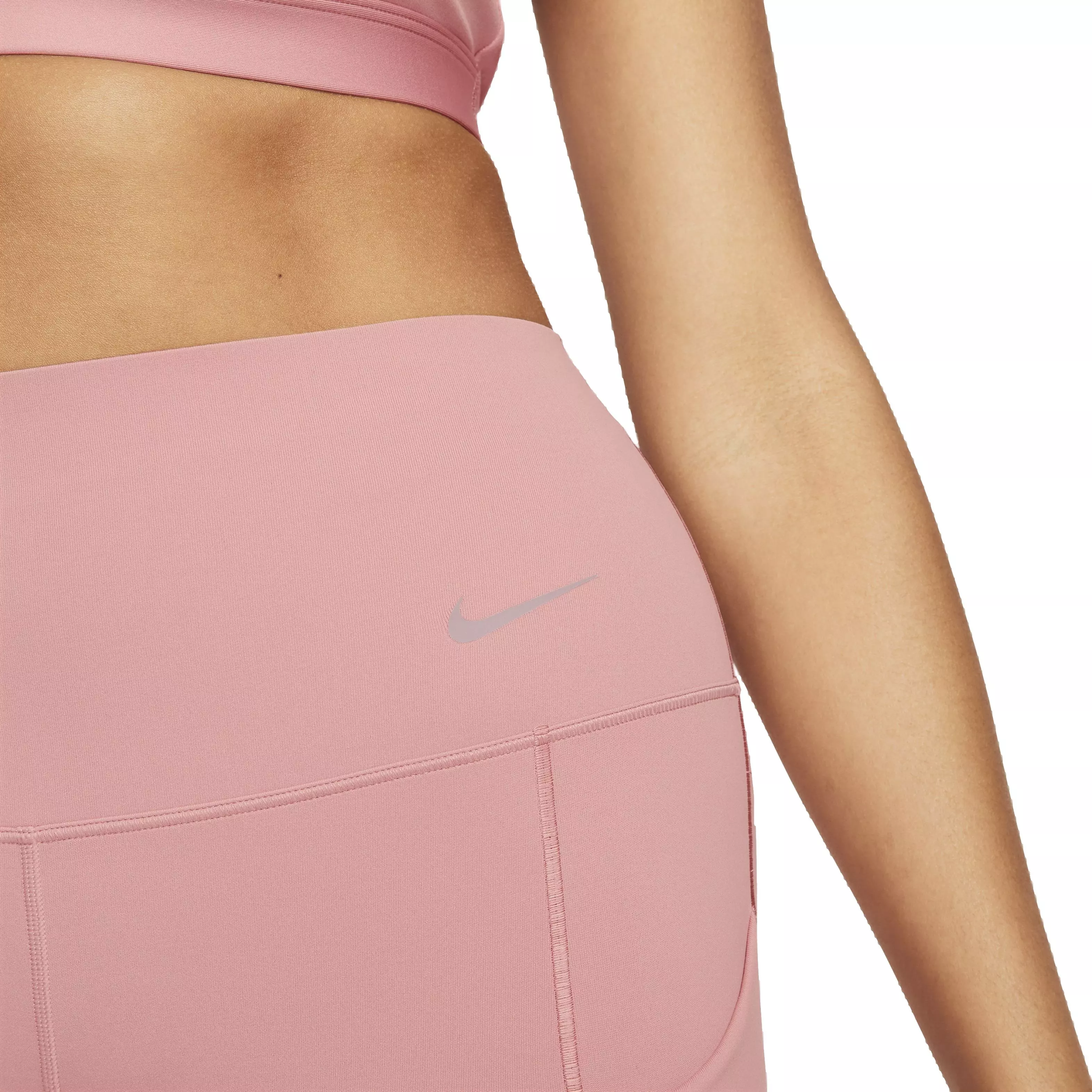 Nike Women's Dri-FIT Universa Medium Support High-Rise Cropped Leggings with Pockets - LIGHT PINK