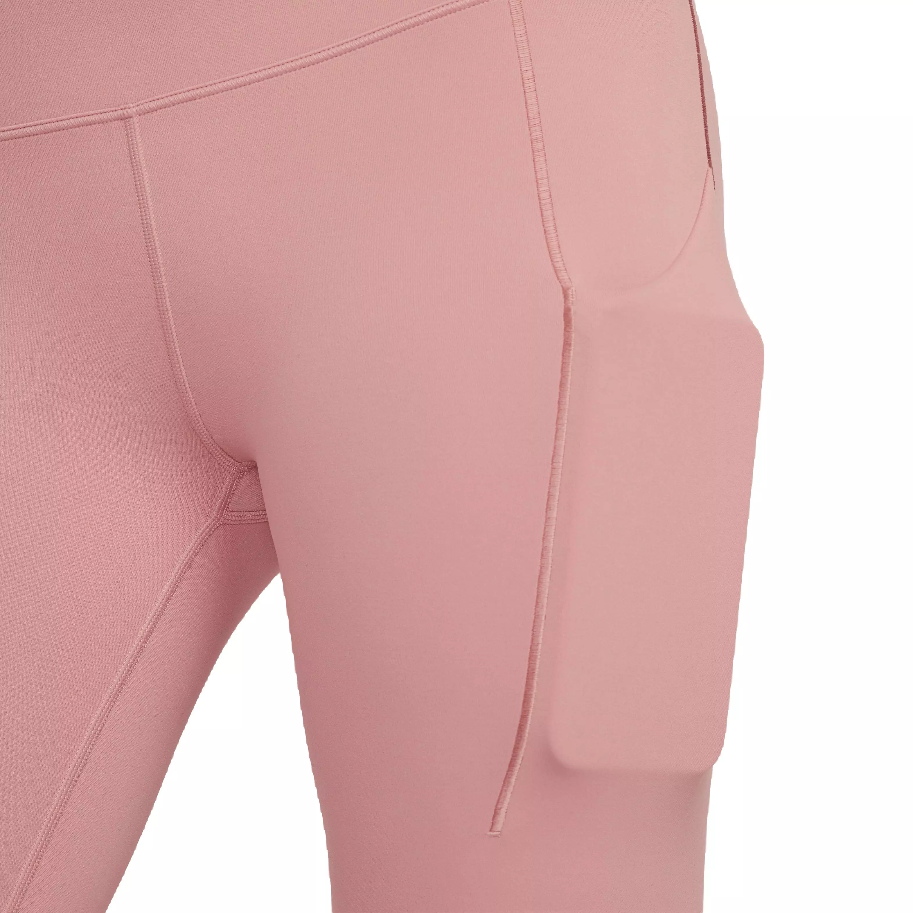 Nike Women's Dri-FIT Universa Medium Support High-Rise Cropped Leggings with Pockets - LIGHT PINK