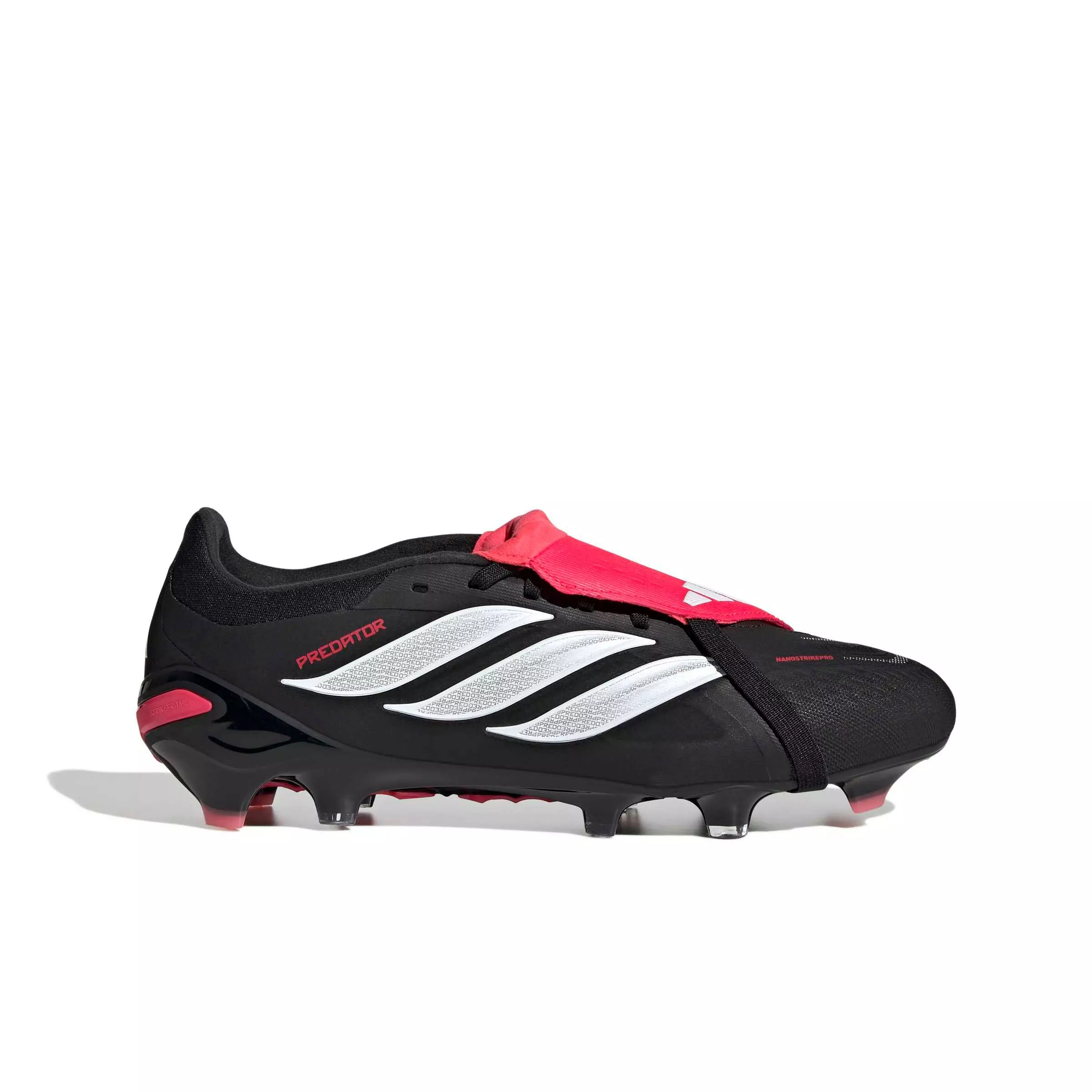 adidas Predator Pro Fold-Over Tongue FG "Core Black/Ftwr White/Lucid Red" Men's Soccer Cleat - BLACK/WHITE/RED