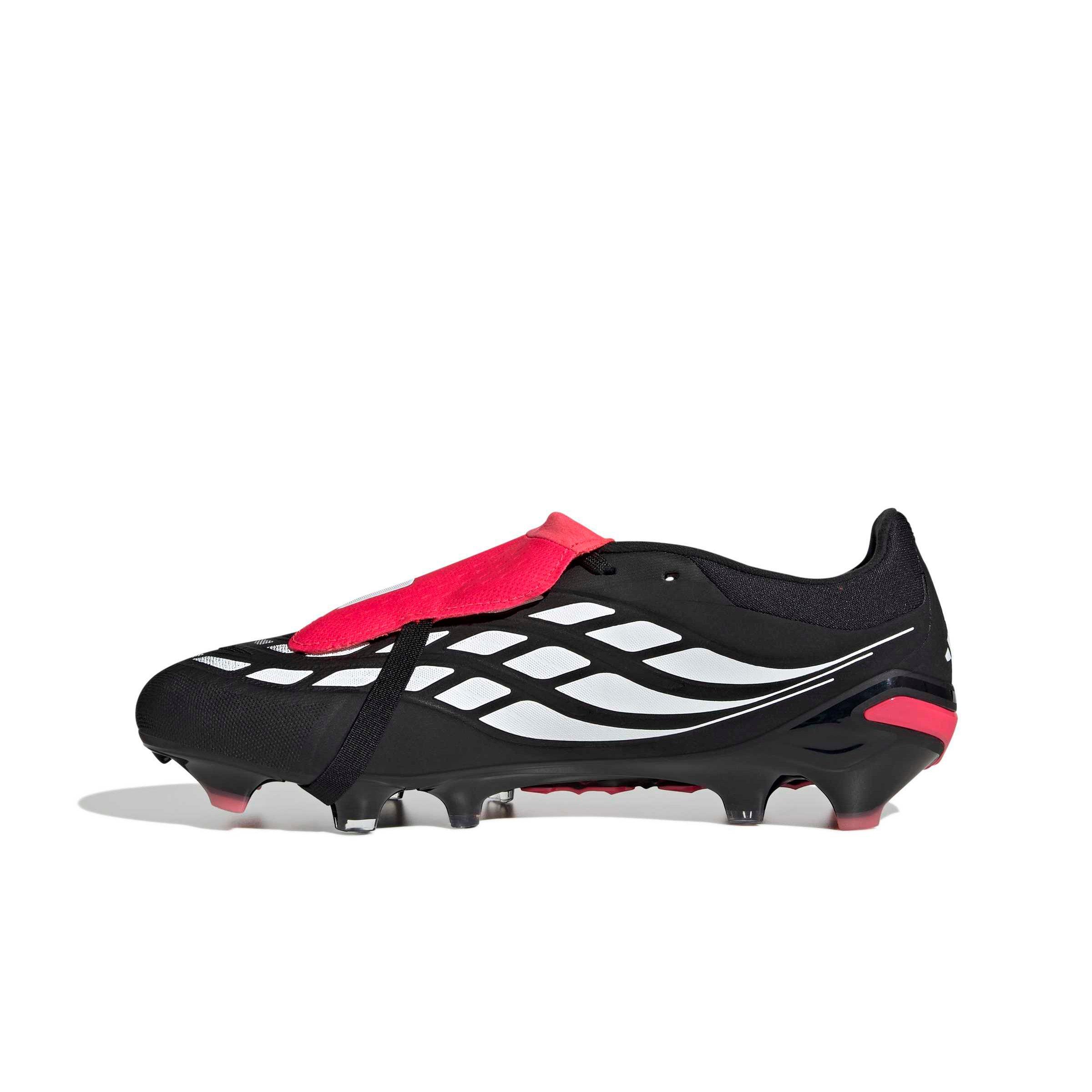 adidas Predator Pro Fold-Over Tongue FG "Core Black/Ftwr White/Lucid Red" Men's Soccer Cleat - BLACK/WHITE/RED