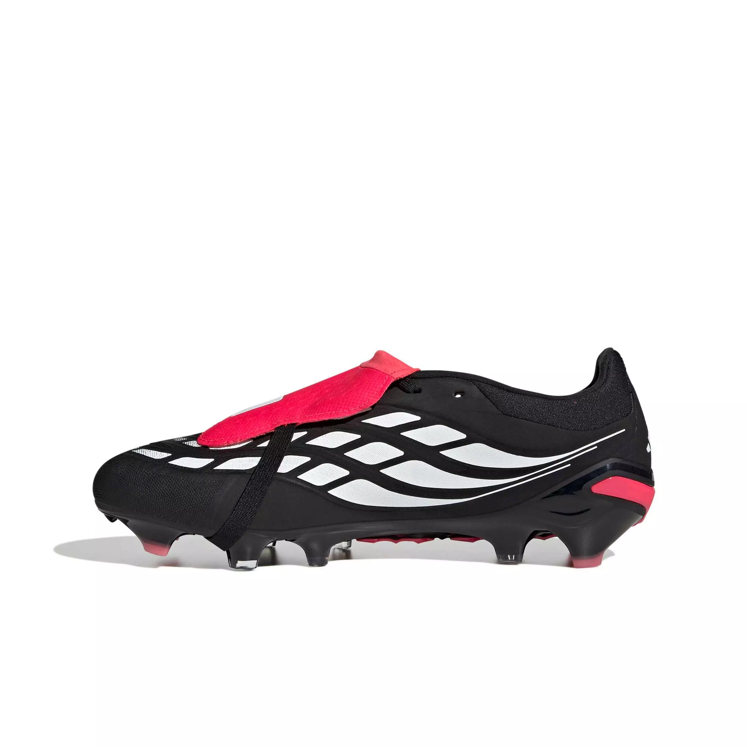 adidas Predator Pro Fold-Over Tongue FG "Core Black/Ftwr White/Lucid Red" Men's Soccer Cleat - BLACK/WHITE/RED