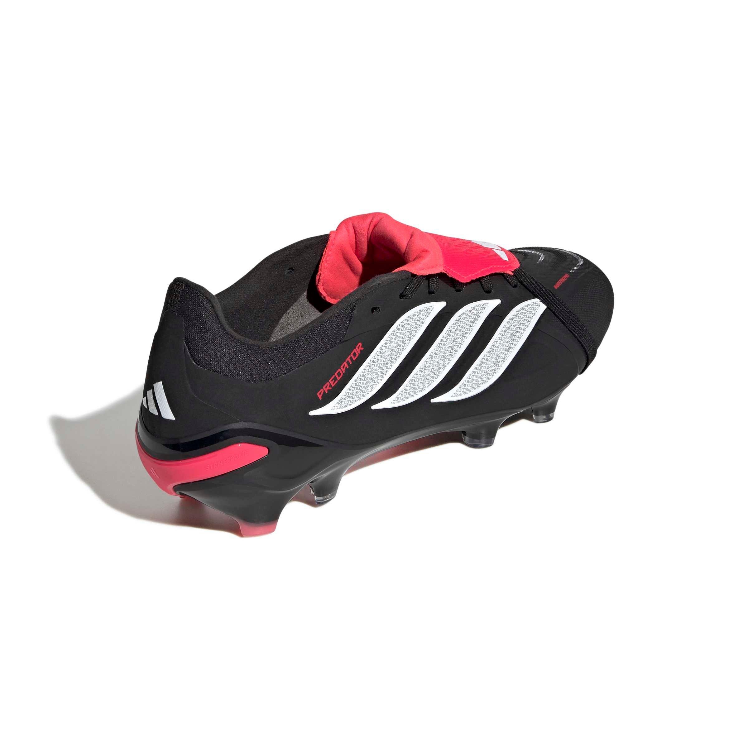 adidas Predator Pro Fold-Over Tongue FG "Core Black/Ftwr White/Lucid Red" Men's Soccer Cleat - BLACK/WHITE/RED