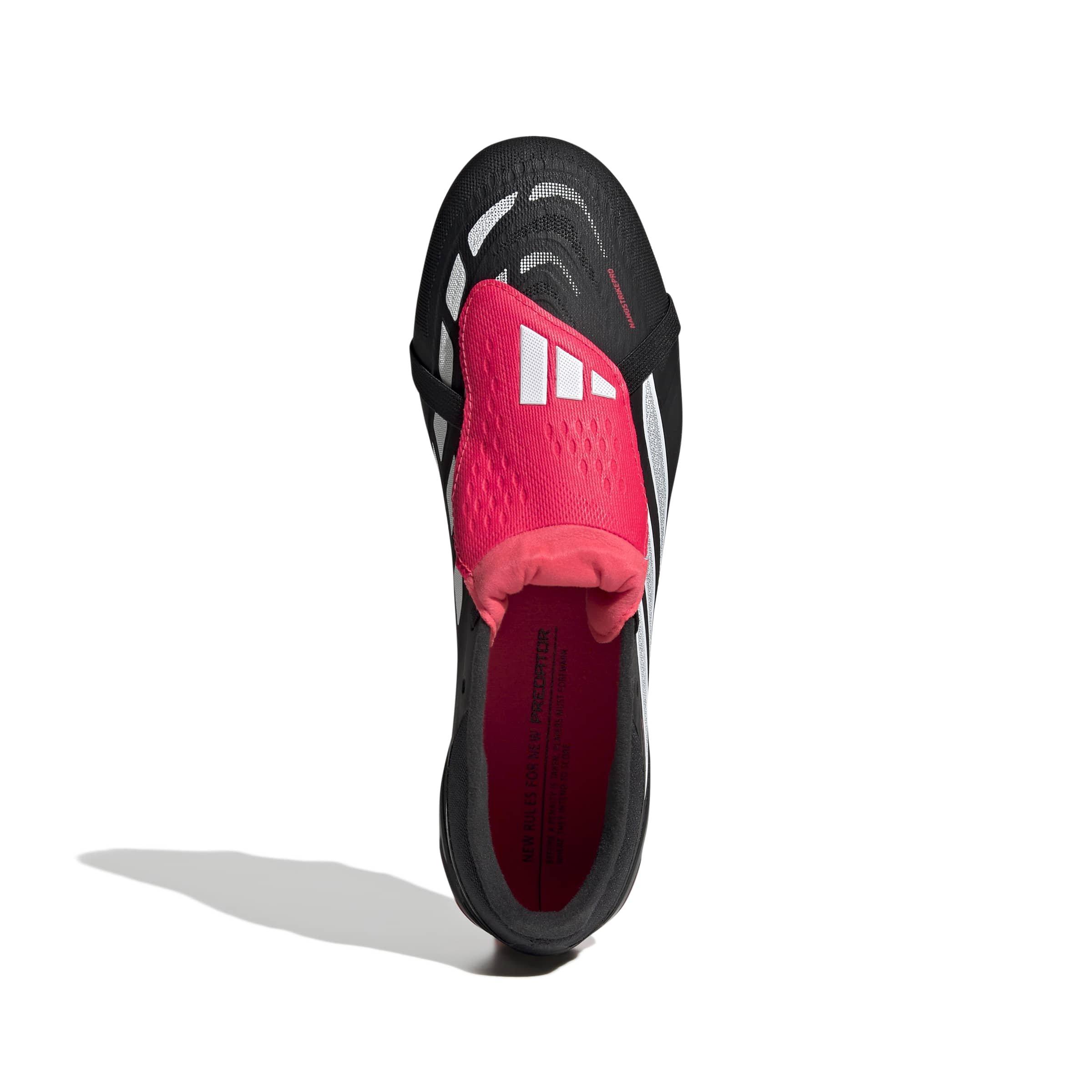 adidas Predator Pro Fold-Over Tongue FG "Core Black/Ftwr White/Lucid Red" Men's Soccer Cleat - BLACK/WHITE/RED