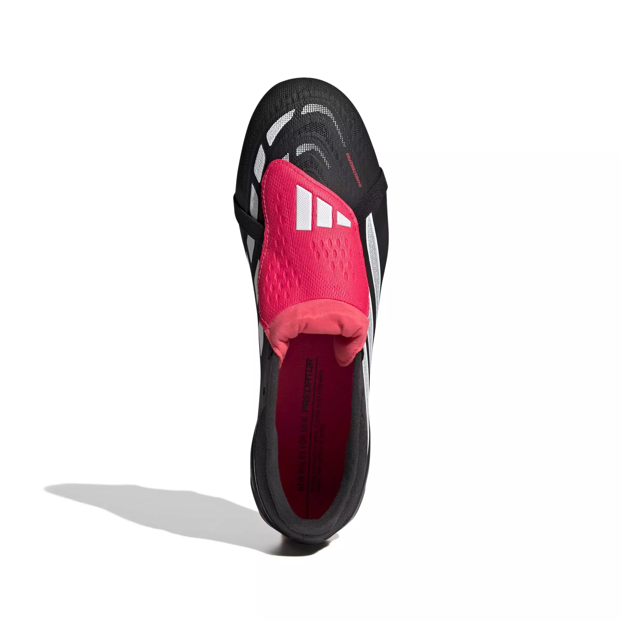 adidas Predator Pro Fold-Over Tongue FG "Core Black/Ftwr White/Lucid Red" Men's Soccer Cleat - BLACK/WHITE/RED
