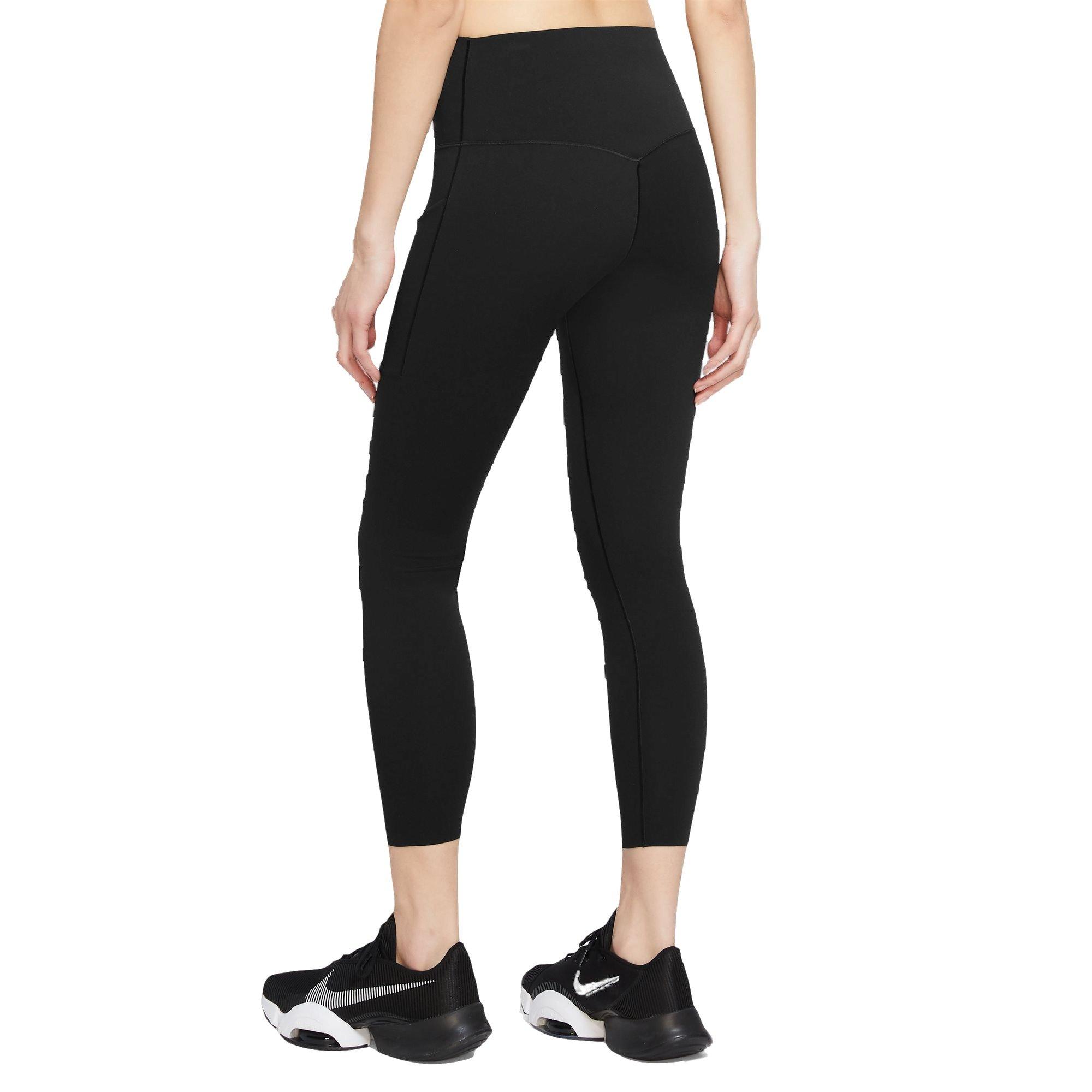 Nike Women's Dri-FIT Universa Medium Support High-Rise 7/8 Leggings with Pockets - BLACK Thumbnail View 2