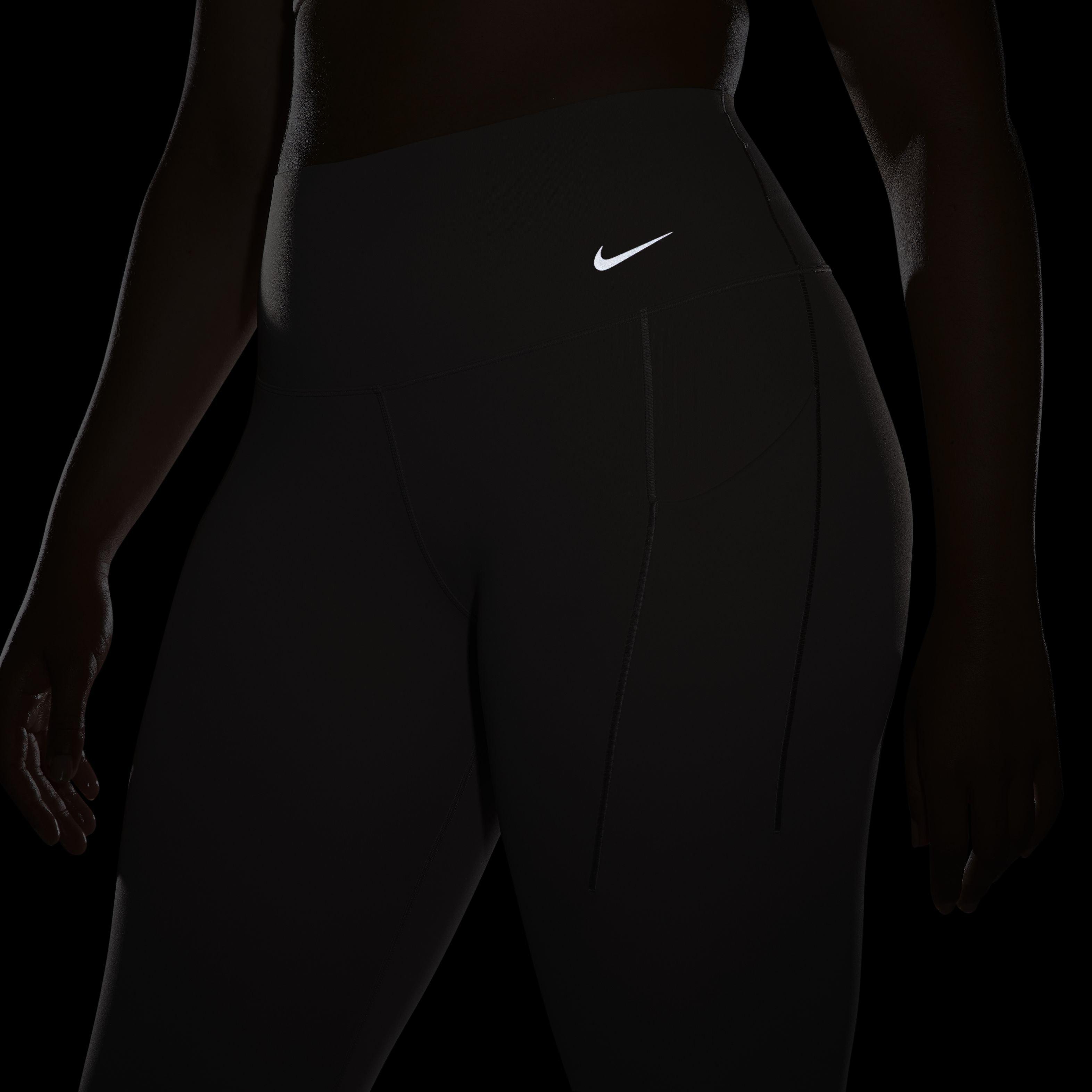 Nike Women's Dri-FIT Universa Medium Support High-Rise 7/8 Leggings with Pockets - TAUPE Thumbnail View 8