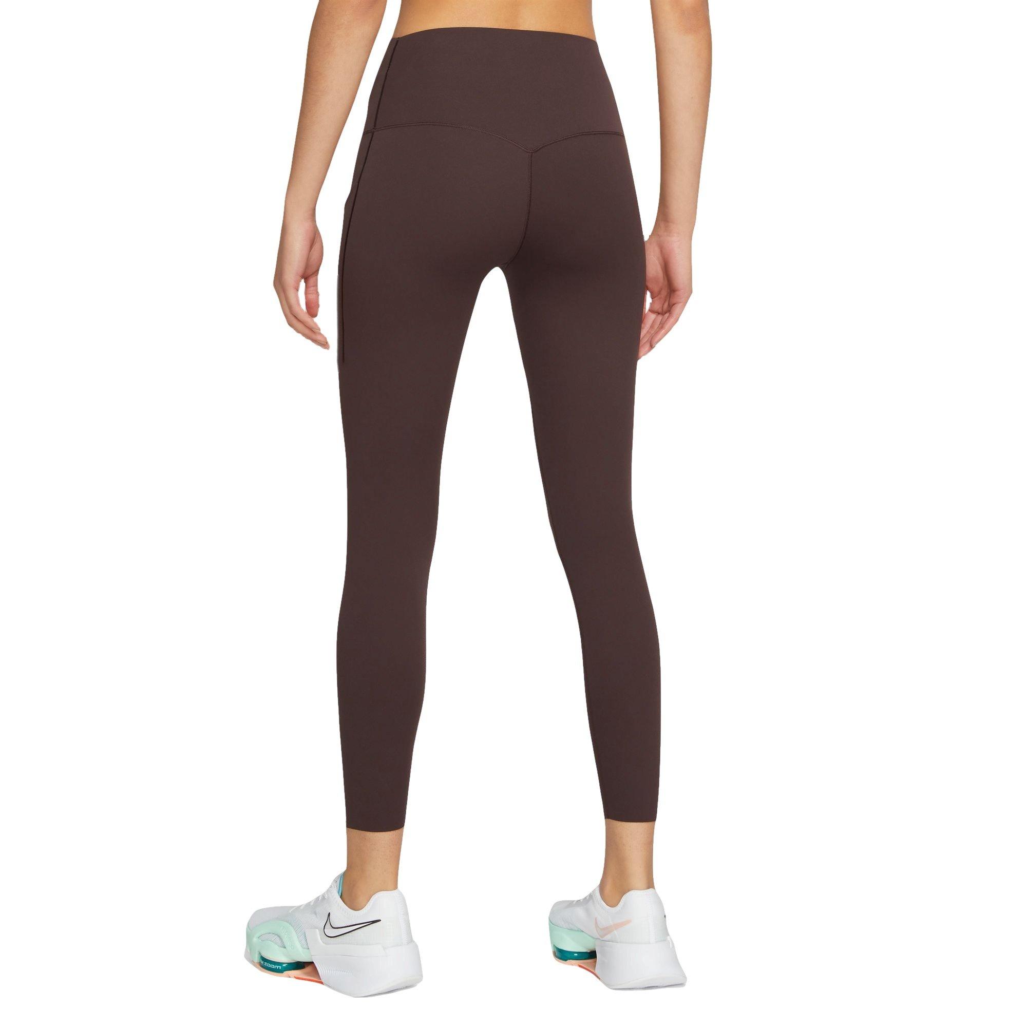 Nike Women's Dri-FIT Universa Medium Support High-Rise 7/8 Leggings with Pockets - BROWN Thumbnail View 2