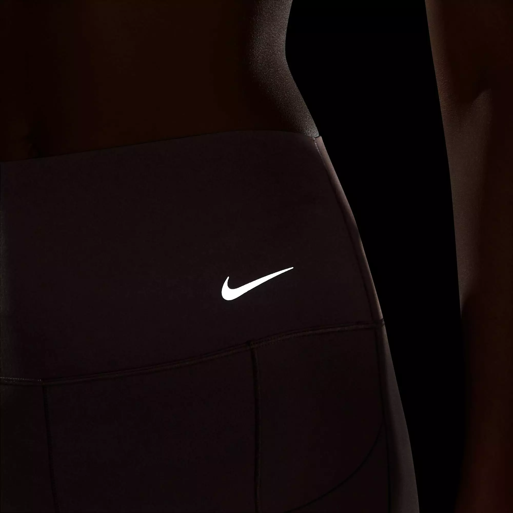 Nike Women's Dri-FIT Universa Medium Support High-Rise 7/8 Leggings with Pockets - BROWN