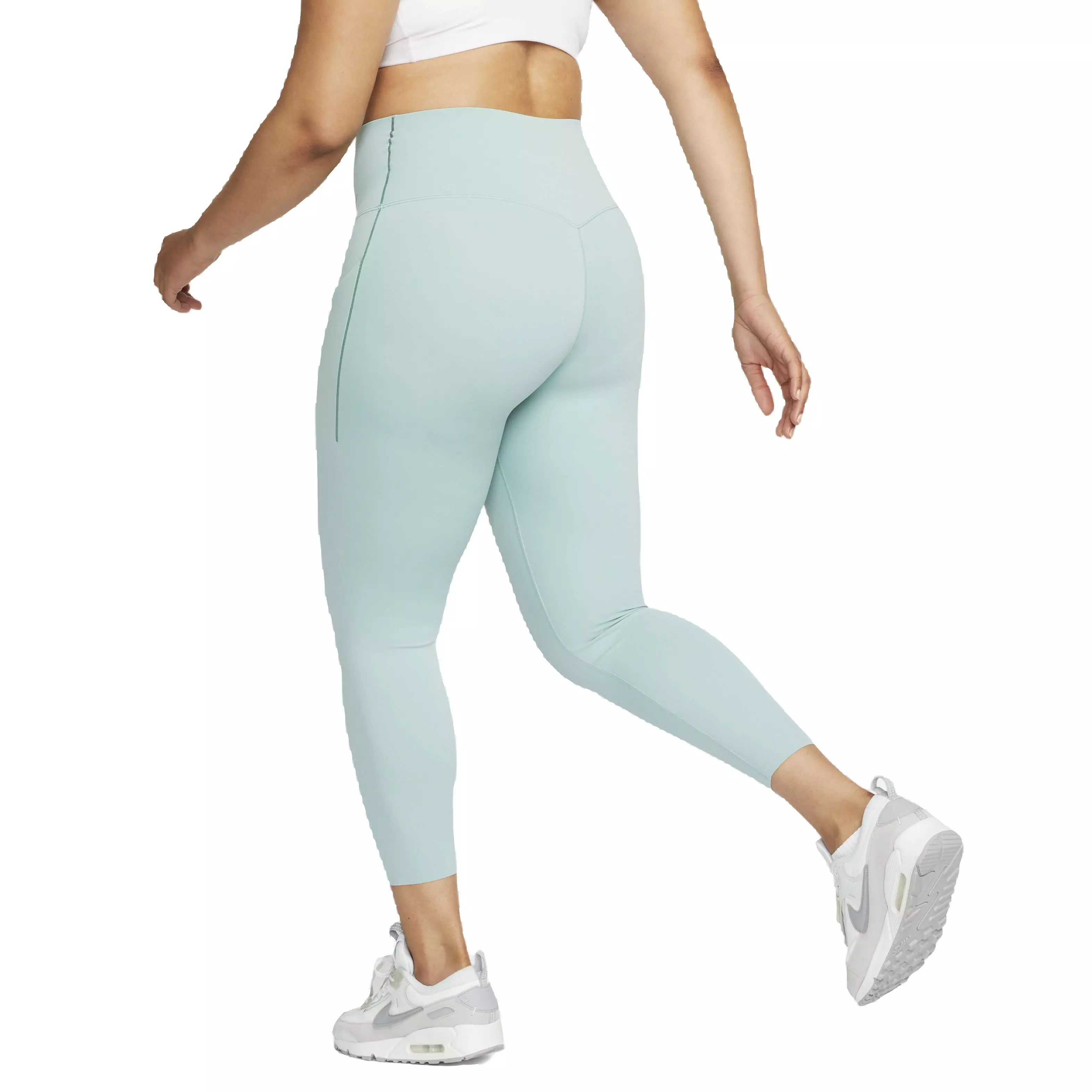 Nike Women's Dri-FIT Universa Medium Support High-Rise 7/8 Leggings with Pockets - AQUA