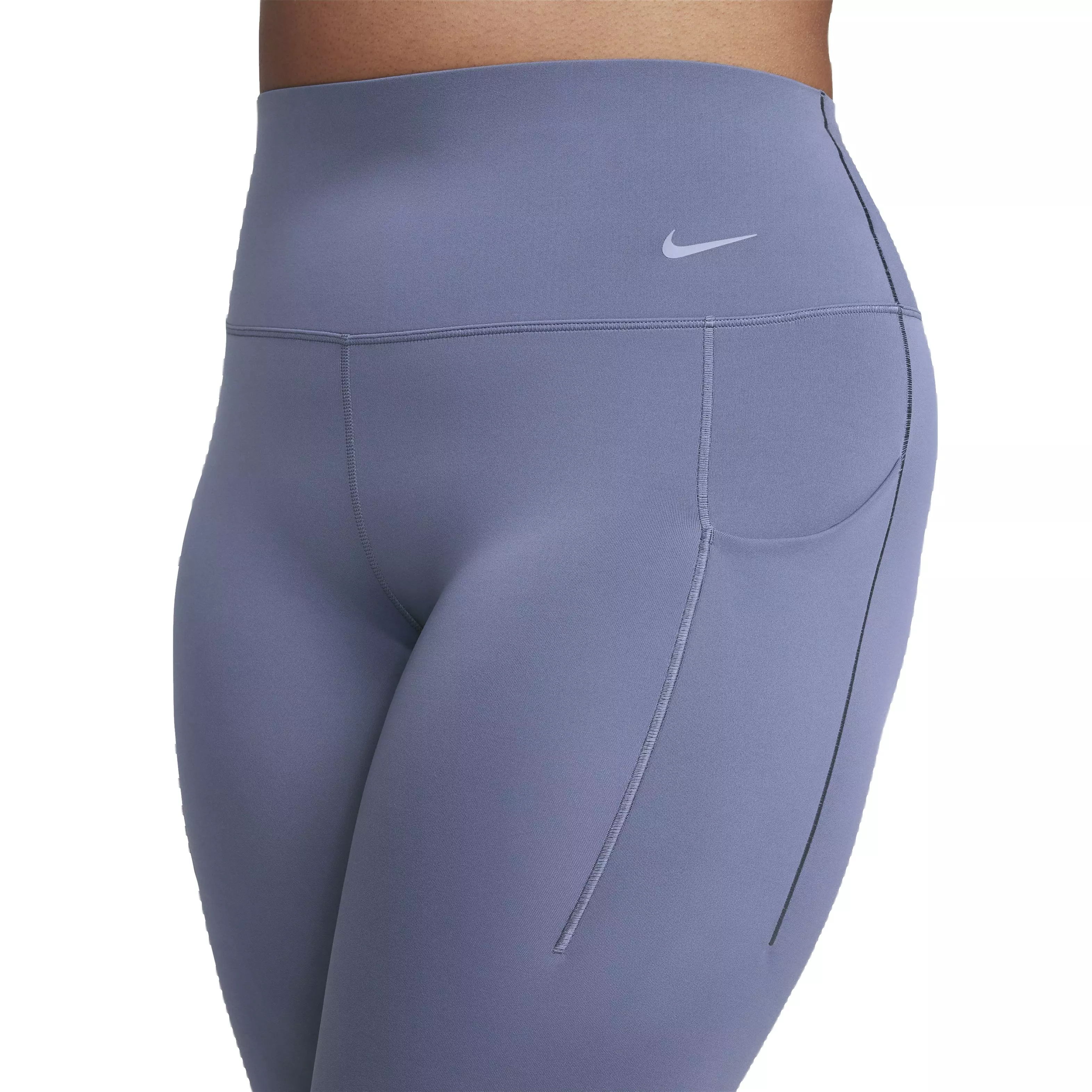 Nike Women's Dri-FIT Universa Medium Support High-Rise 7/8 Leggings with Pockets - BLUE