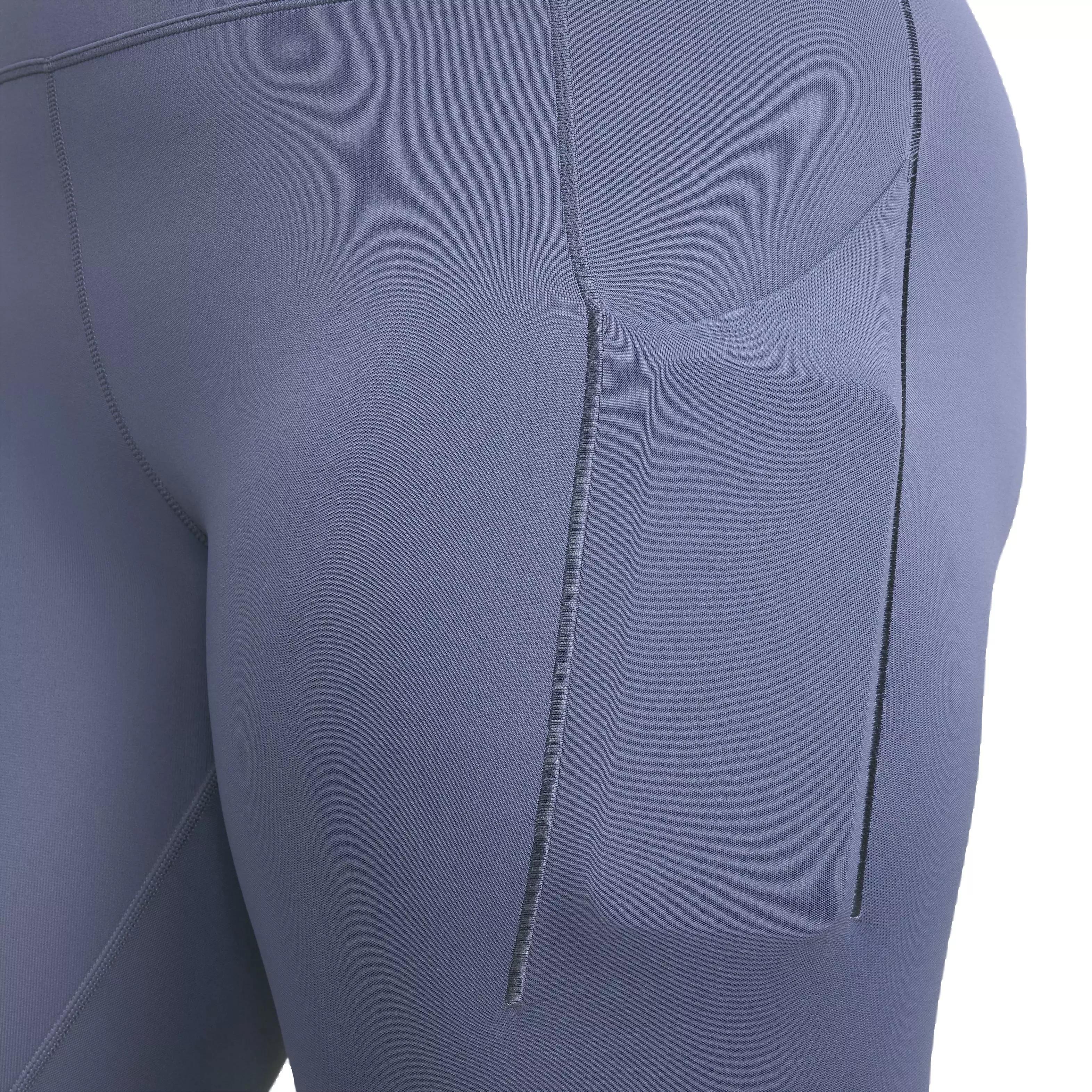 Nike Women's Dri-FIT Universa Medium Support High-Rise 7/8 Leggings with Pockets - BLUE