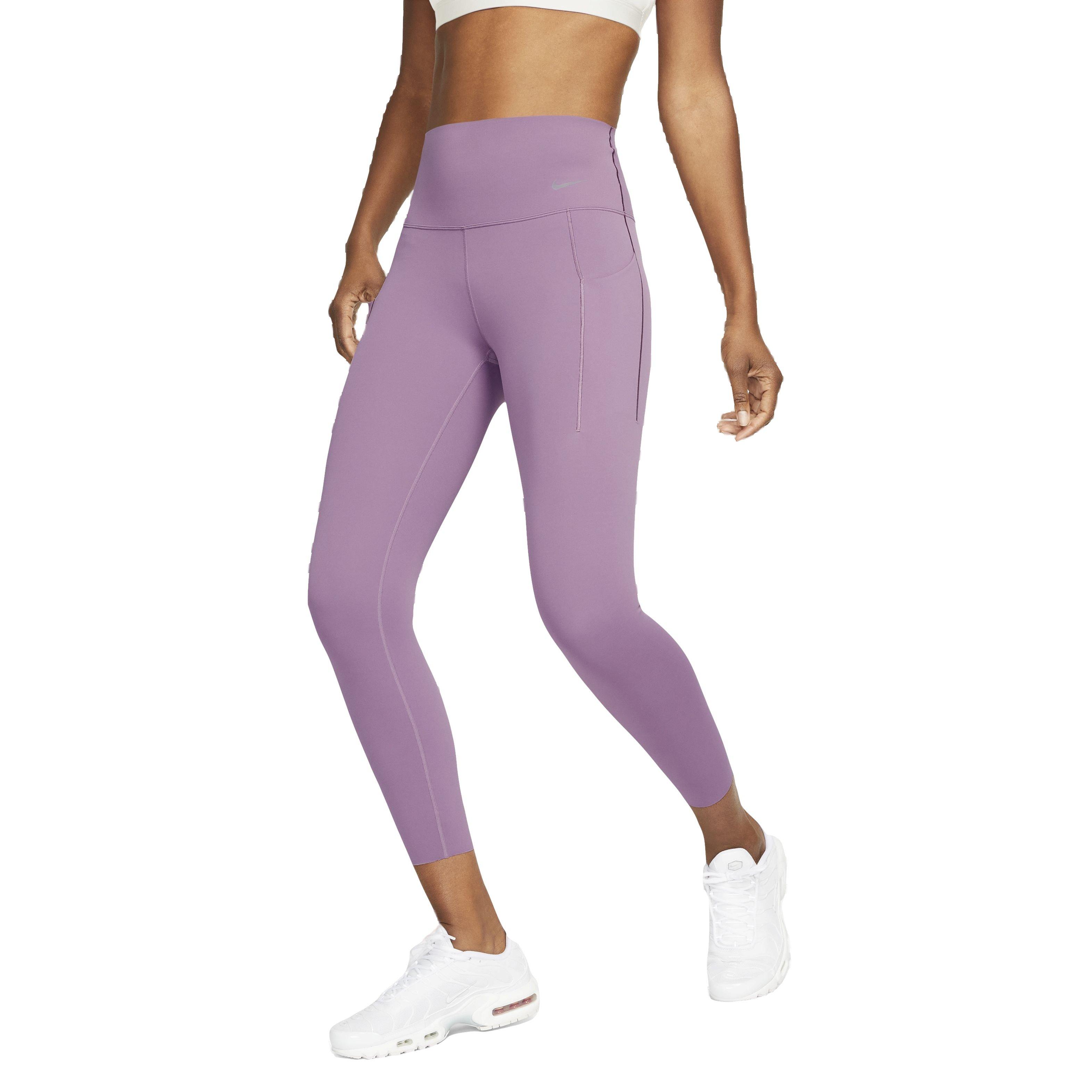 Nike Women's Dri-FIT Universa Medium Support High-Rise 7/8 Leggings with Pockets - PURPLE Thumbnail View 1