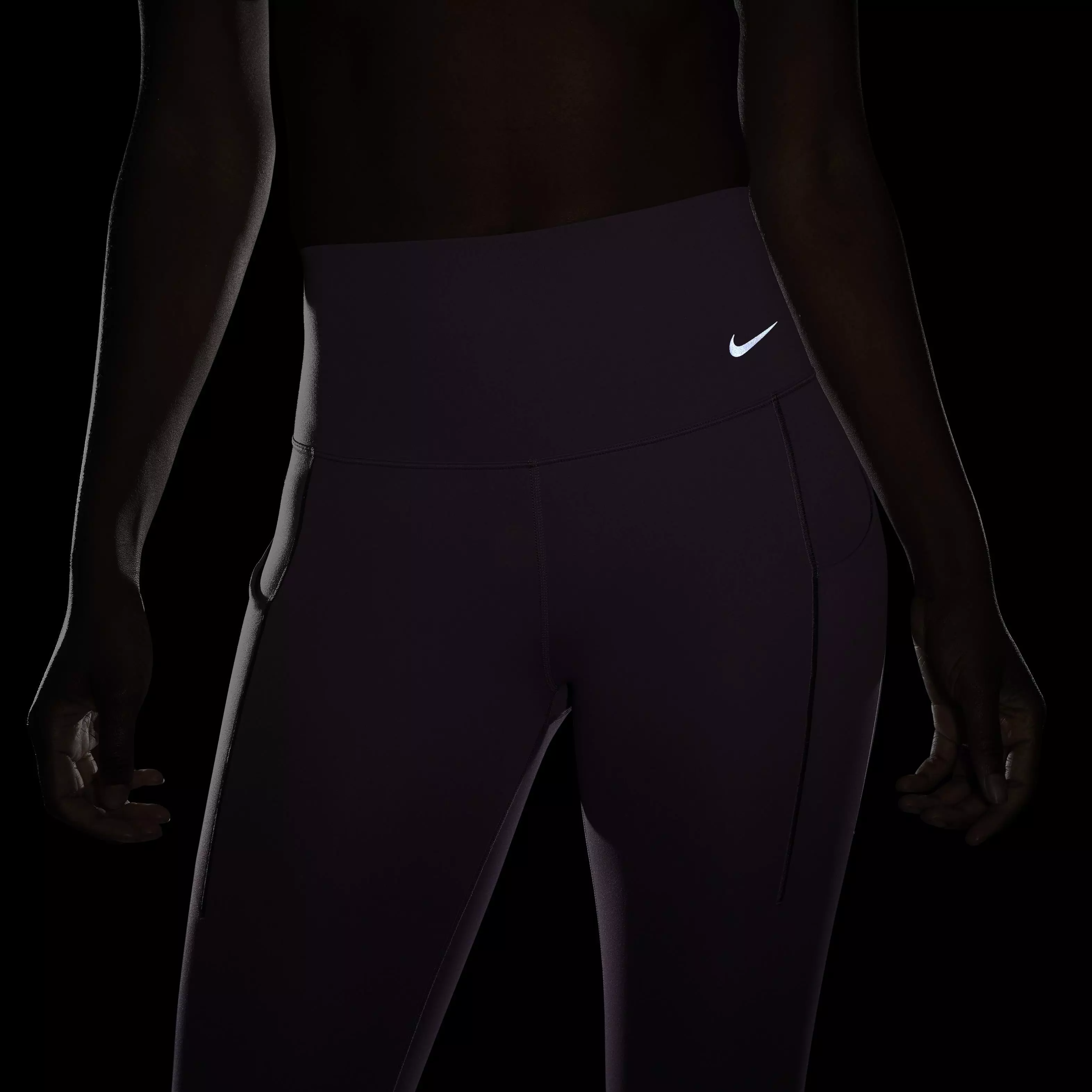 Nike Women's Dri-FIT Universa Medium Support High-Rise 7/8 Leggings with Pockets - PURPLE