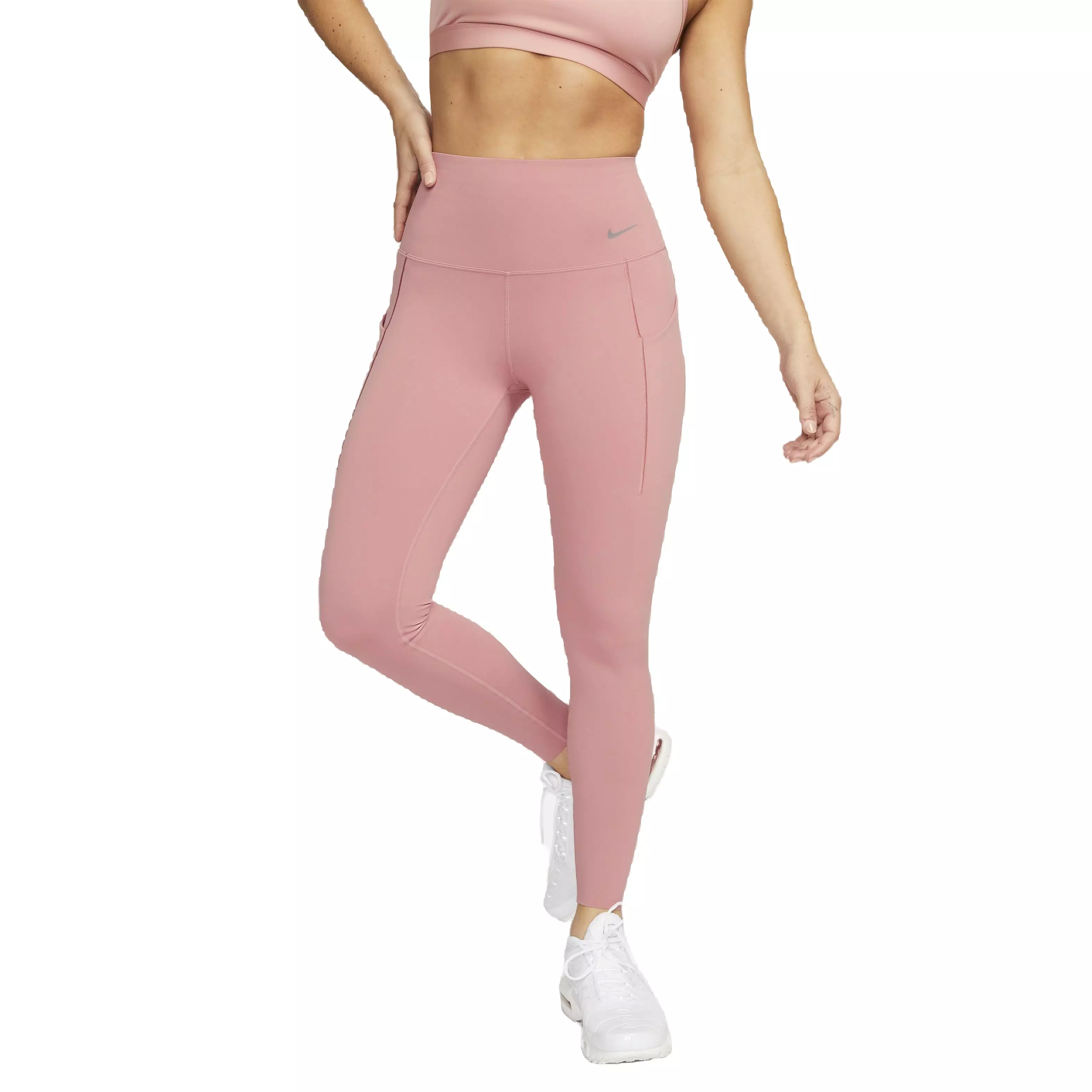 Nike One Plus Size Logo Leggings Womens Dri-FIT 7/8 Mid-Rise Pockets Tight  Fit