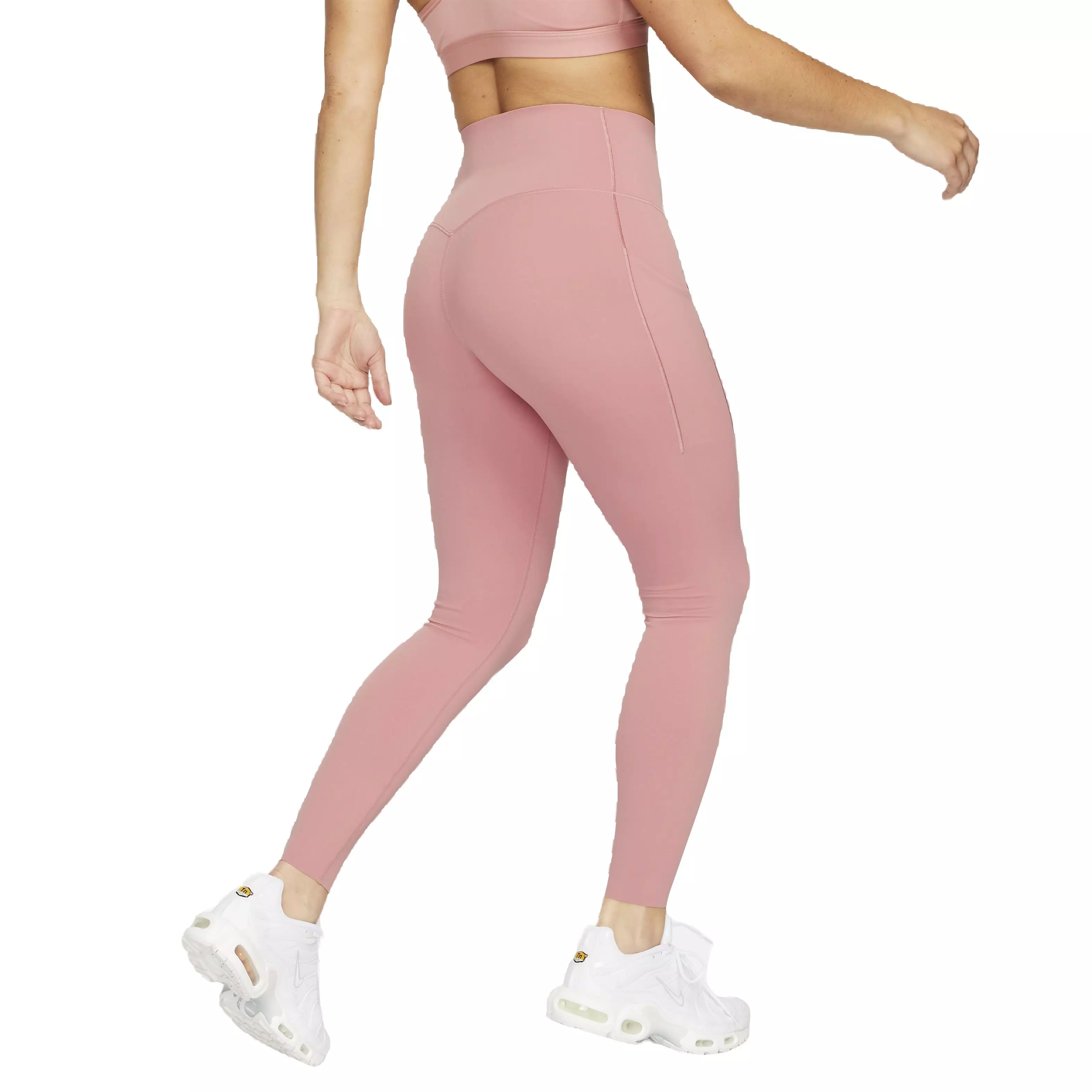 Nike Women's Dri-FIT Universa Medium Support High-Rise 7/8 Leggings with Pockets - LIGHT PINK