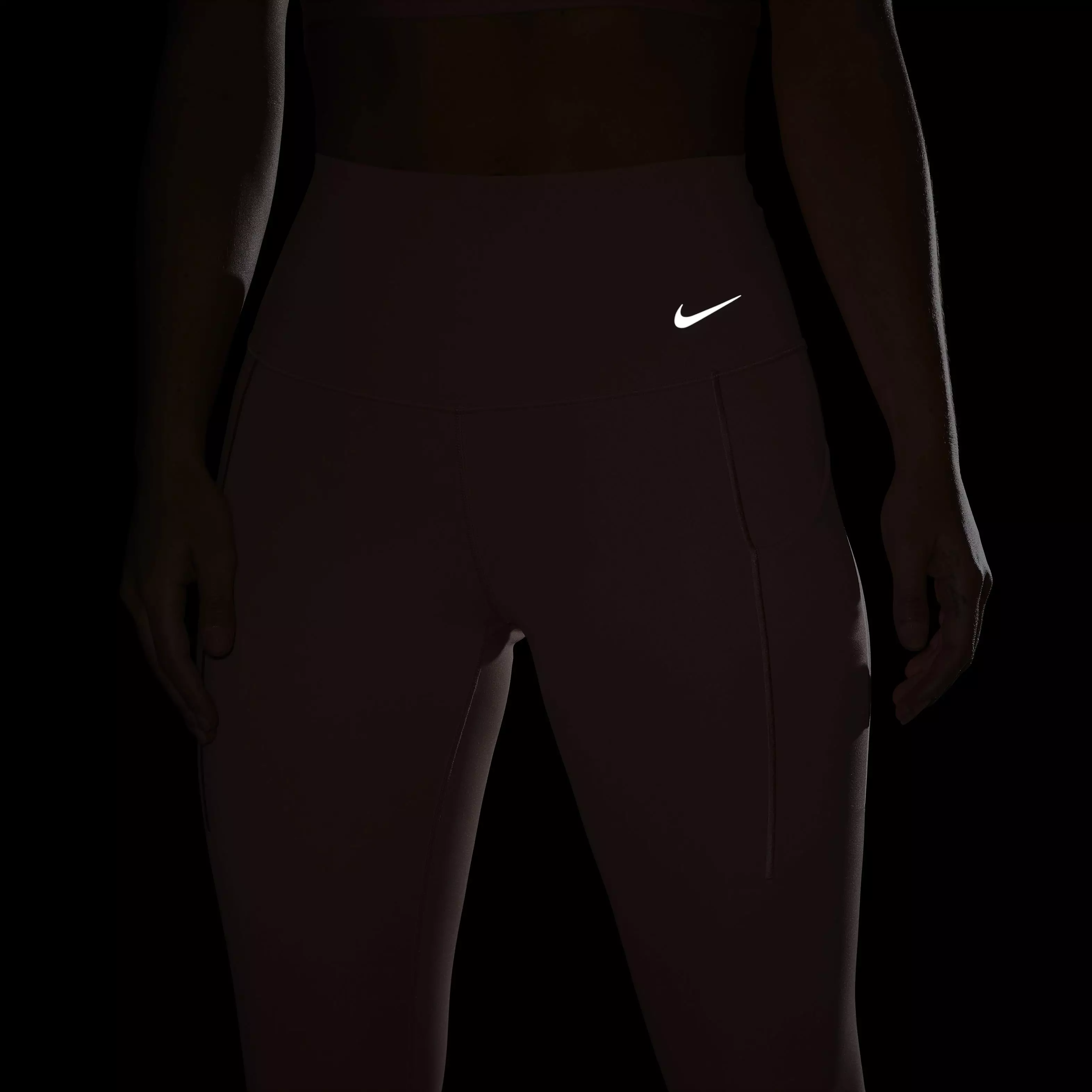 Nike Women's Dri-FIT Universa Medium Support High-Rise 7/8 Leggings with Pockets - LIGHT PINK