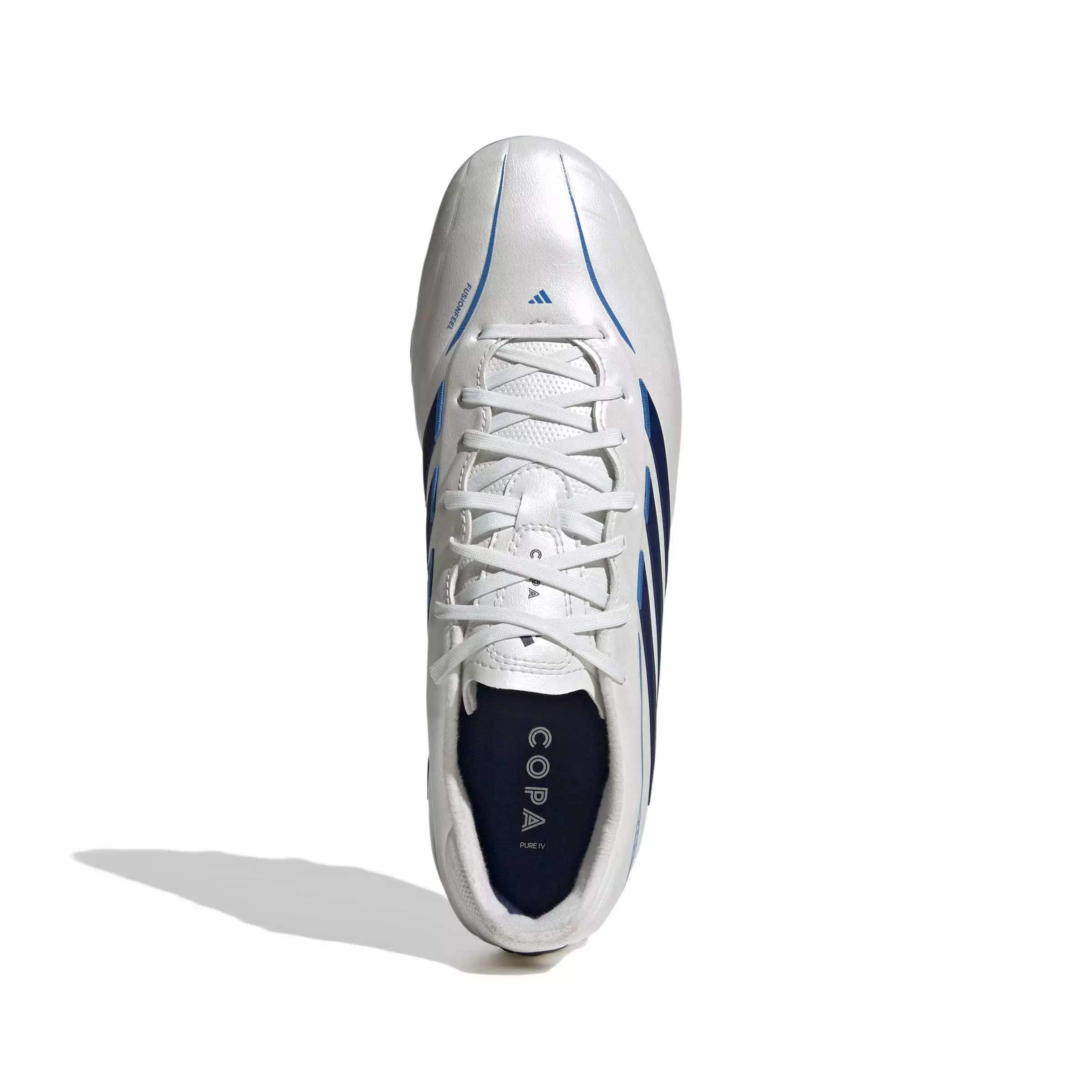 adidas Copa Pure IV League FG "Zero Metallic/Dark Blue/Lucid Ray Blue" Men's Soccer Cleat - ZERO/DK BLUE/BLUE