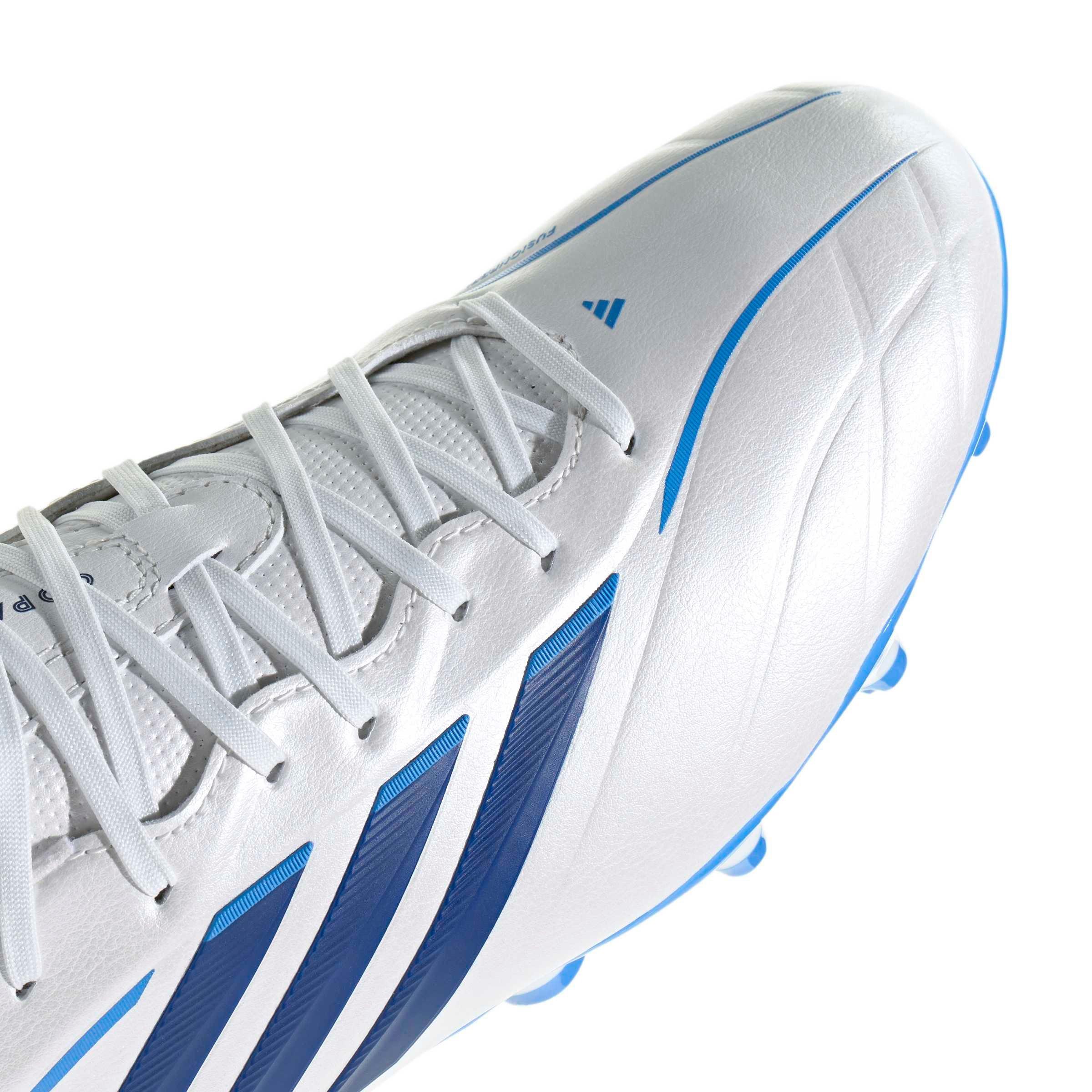 adidas Copa Pure IV League FG "Zero Metallic/Dark Blue/Lucid Ray Blue" Men's Soccer Cleat - ZERO/DK BLUE/BLUE