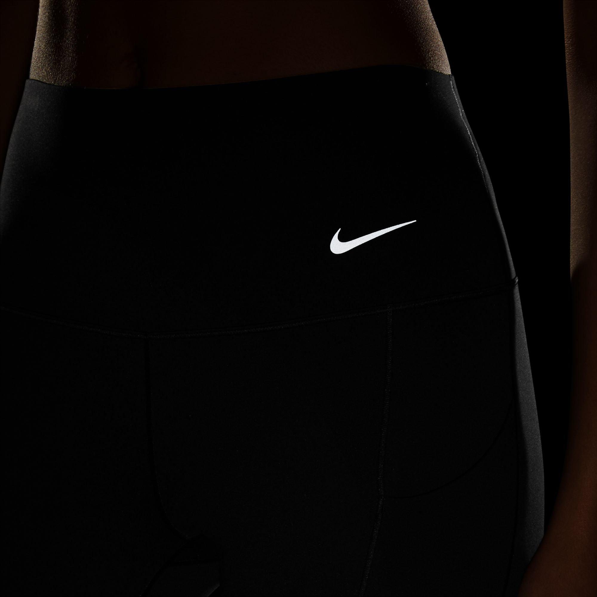 Nike Women's Dri-FIT Universa Full-Length Medium Support High-Rise Leggings with Pockets - BLACK Thumbnail View 4