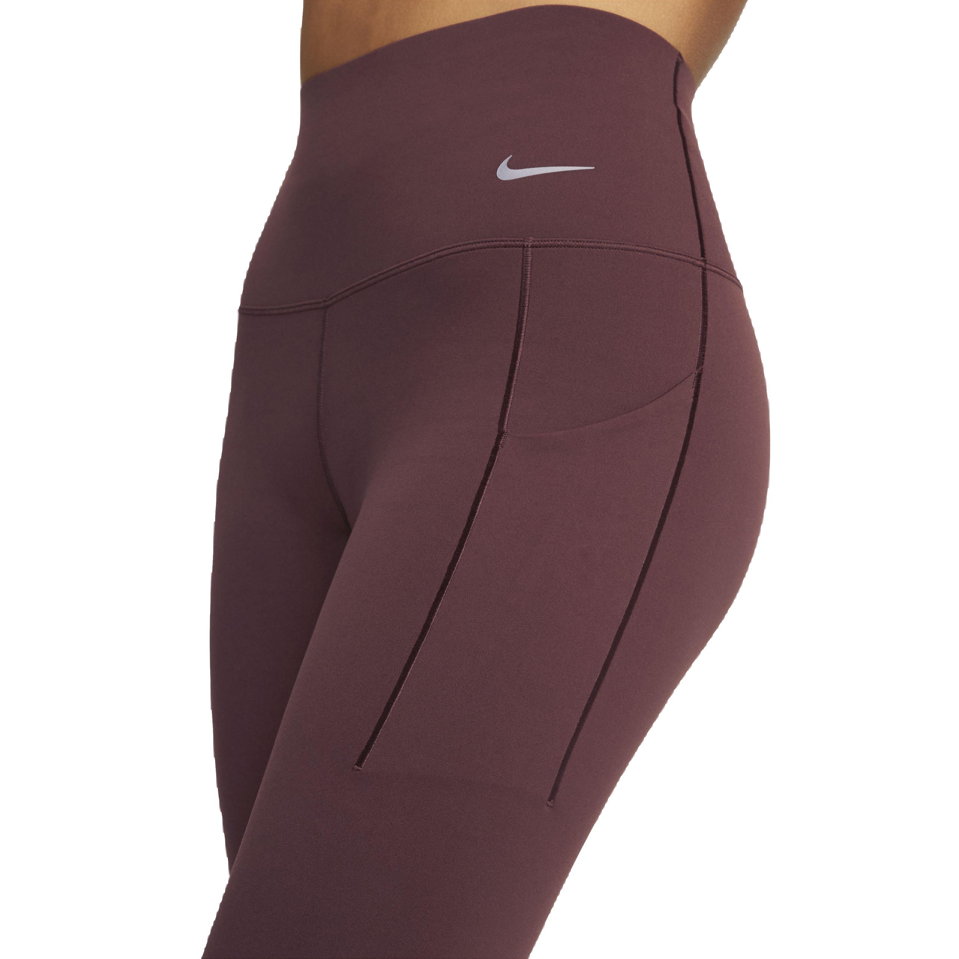Nike Women's Dri-FIT Universa Full-Length Medium Support High-Rise Leggings with Pockets - BROWN Thumbnail View 4
