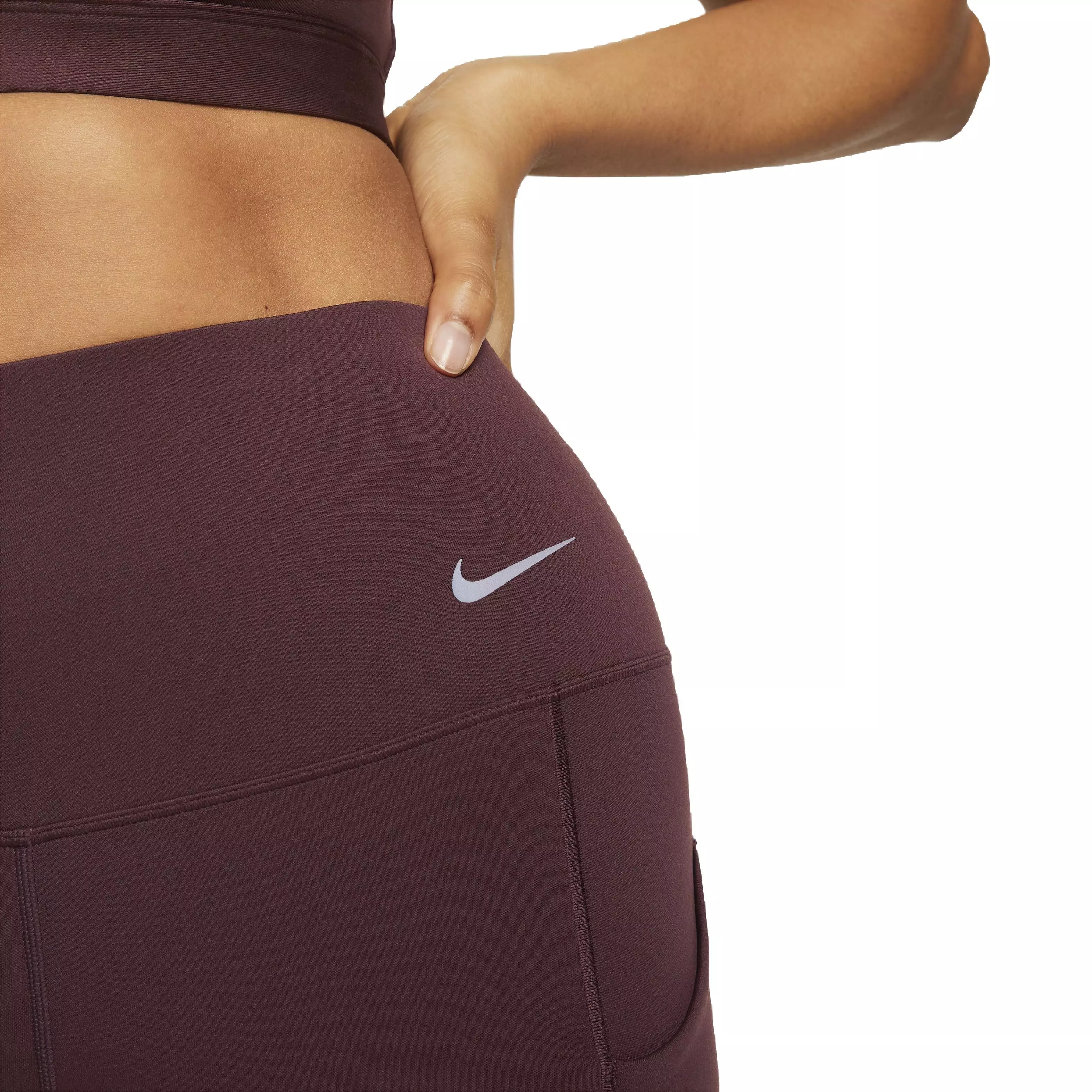 Nike Women's Dri-FIT Universa Full-Length Medium Support High-Rise Leggings with Pockets - BROWN