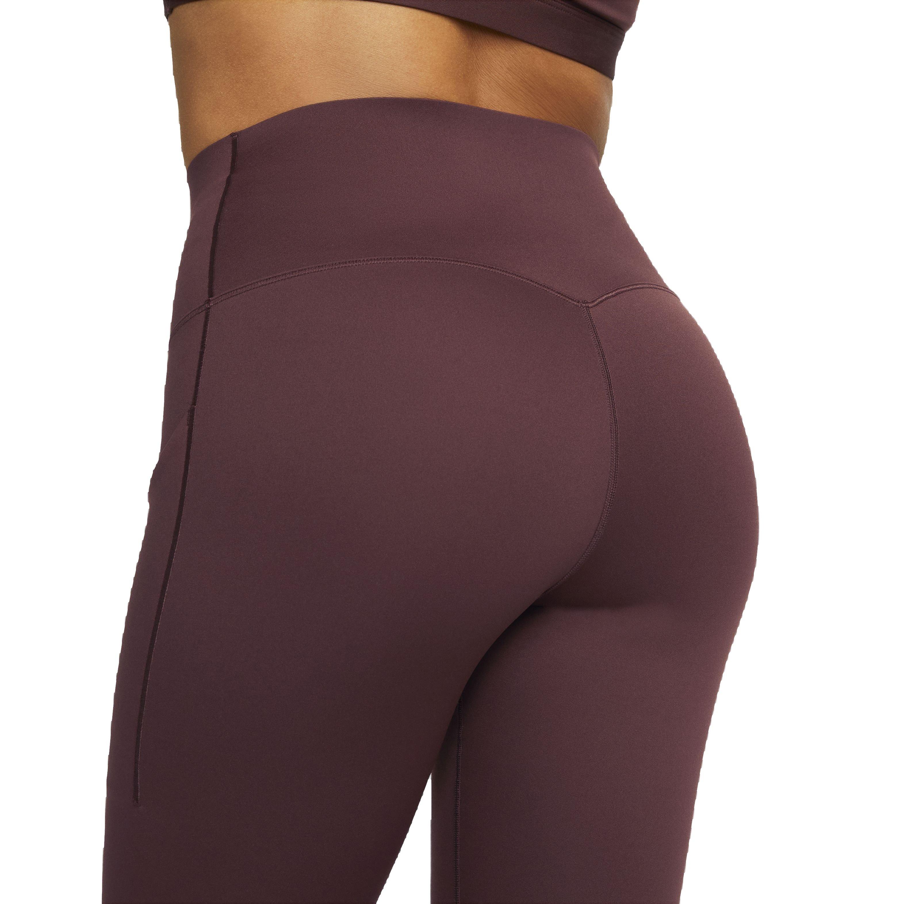 Nike Women's Dri-FIT Universa Full-Length Medium Support High-Rise Leggings with Pockets - BROWN Thumbnail View 6