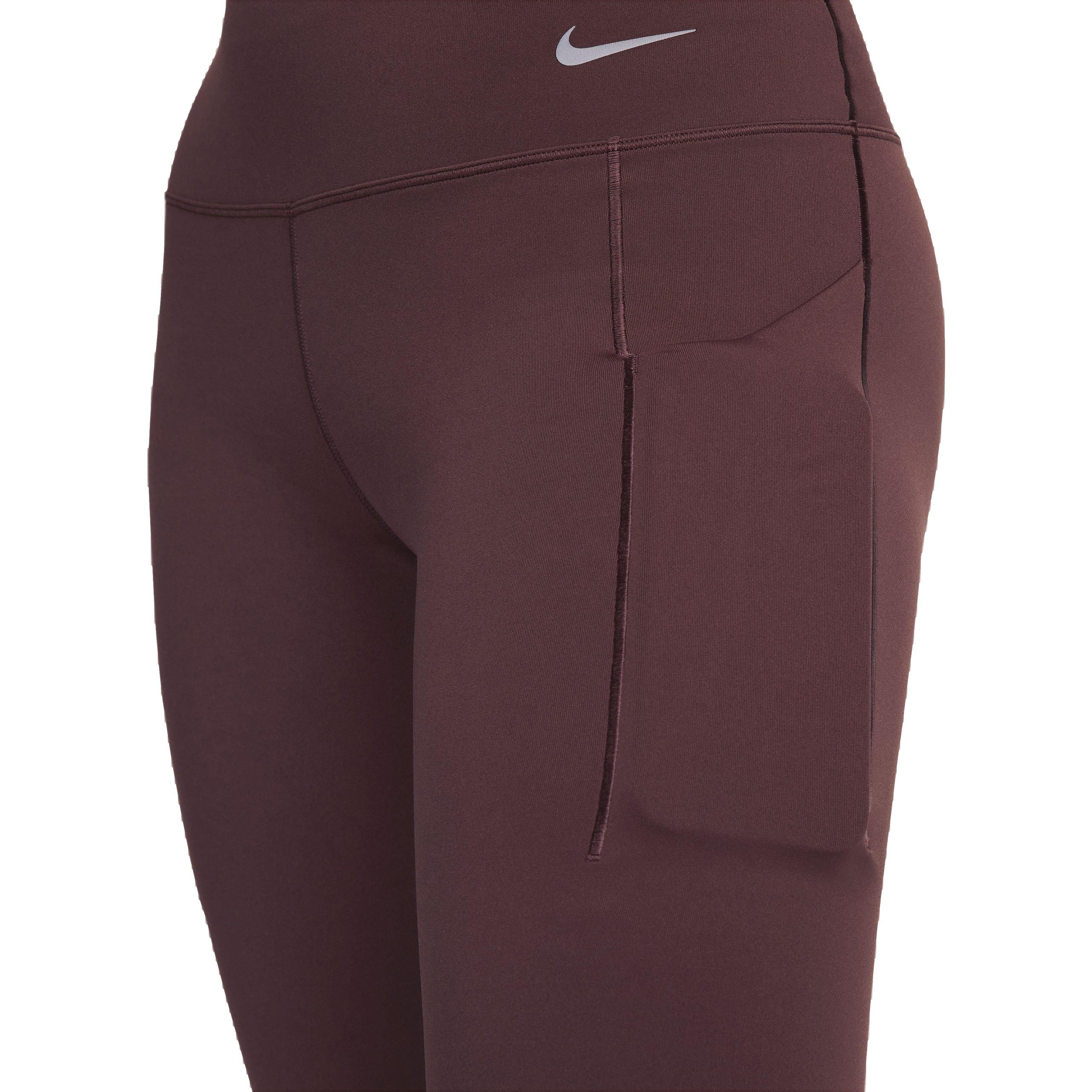 Nike Women's Dri-FIT Universa Full-Length Medium Support High-Rise Leggings with Pockets - BROWN Thumbnail View 7