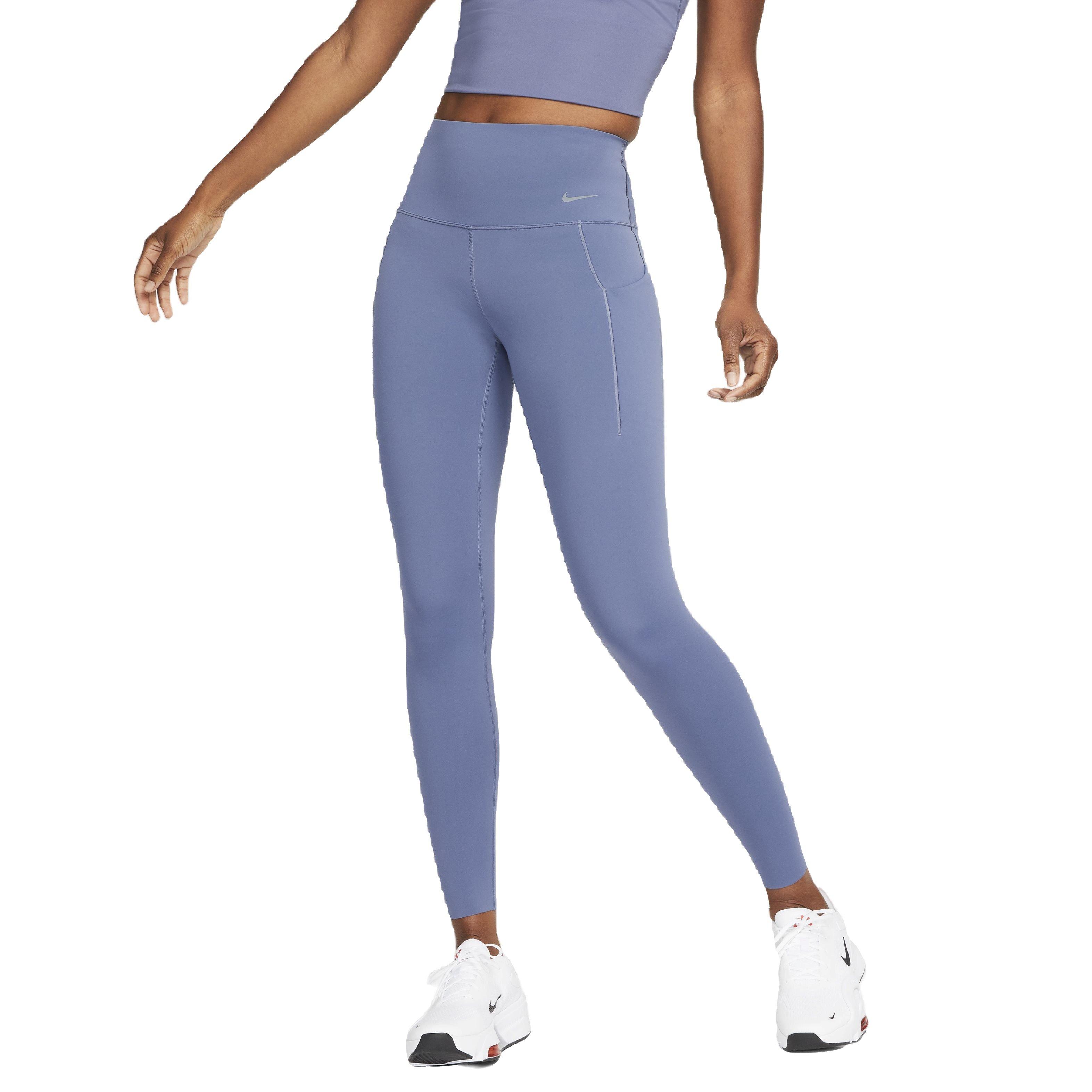 Nike Women's Dri-FIT Universa Full-Length Medium Support High-Rise Leggings with Pockets - BLUE Thumbnail View 1