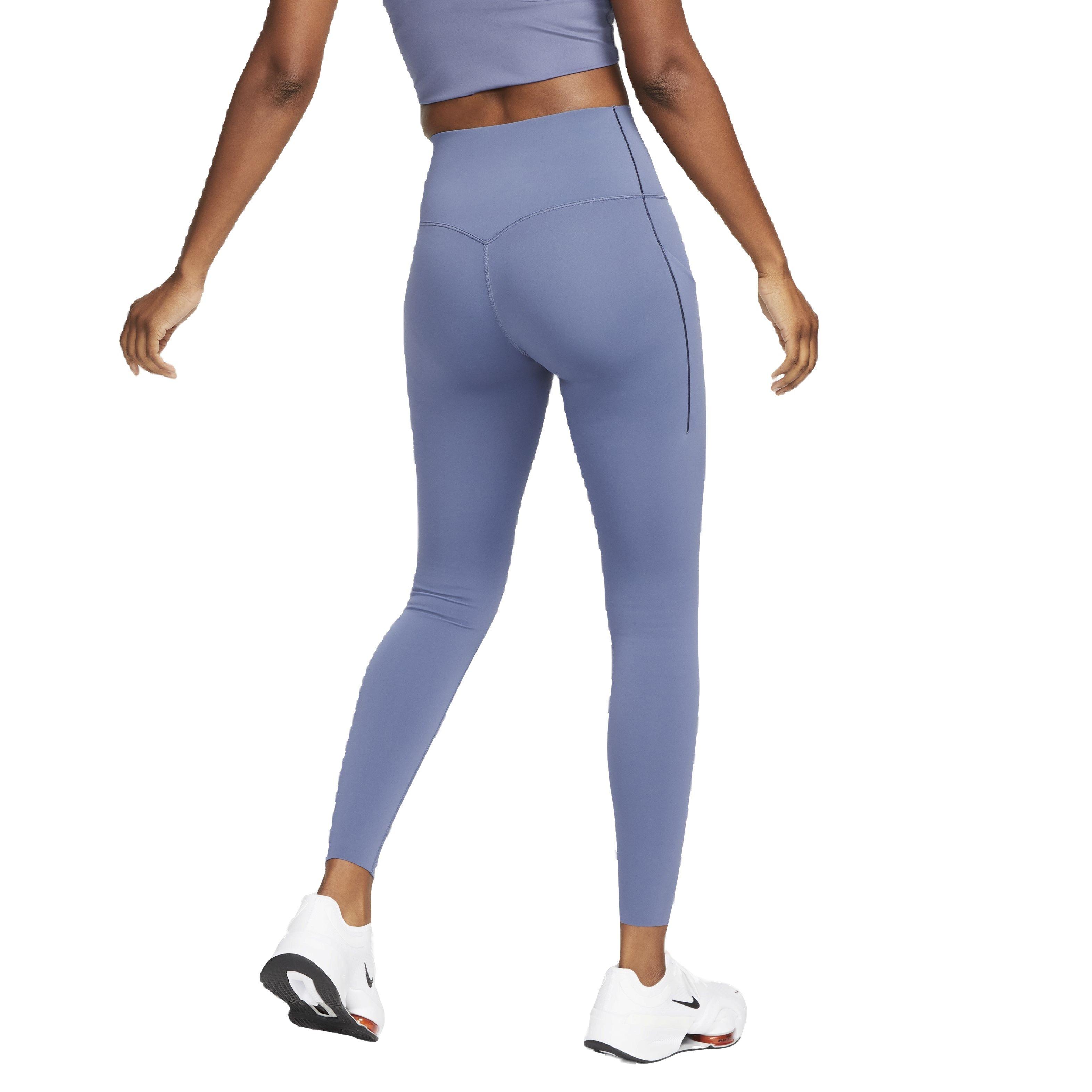Nike Women's Dri-FIT Universa Full-Length Medium Support High-Rise Leggings with Pockets - BLUE Thumbnail View 2