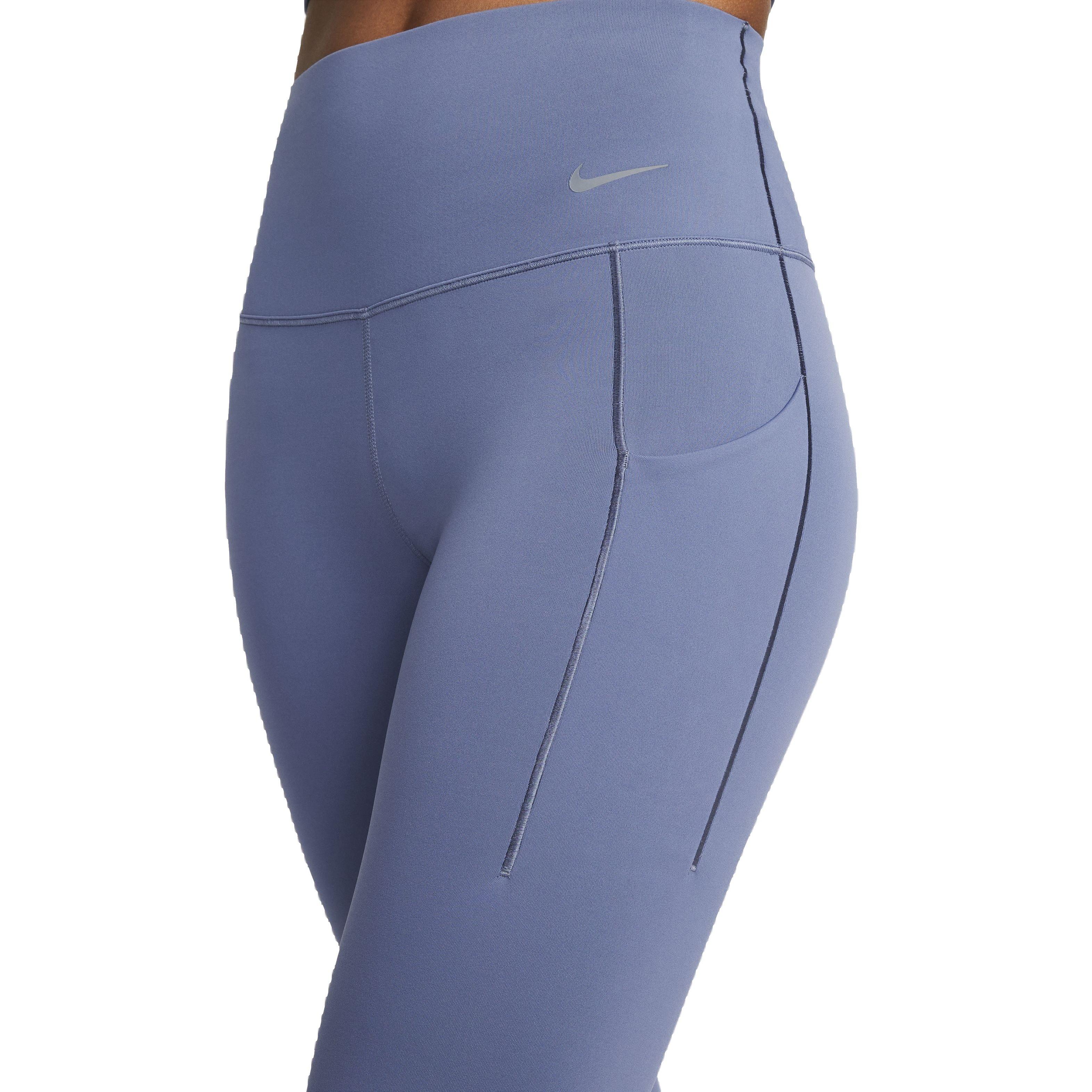 Nike Women's Dri-FIT Universa Full-Length Medium Support High-Rise Leggings with Pockets - BLUE Thumbnail View 4