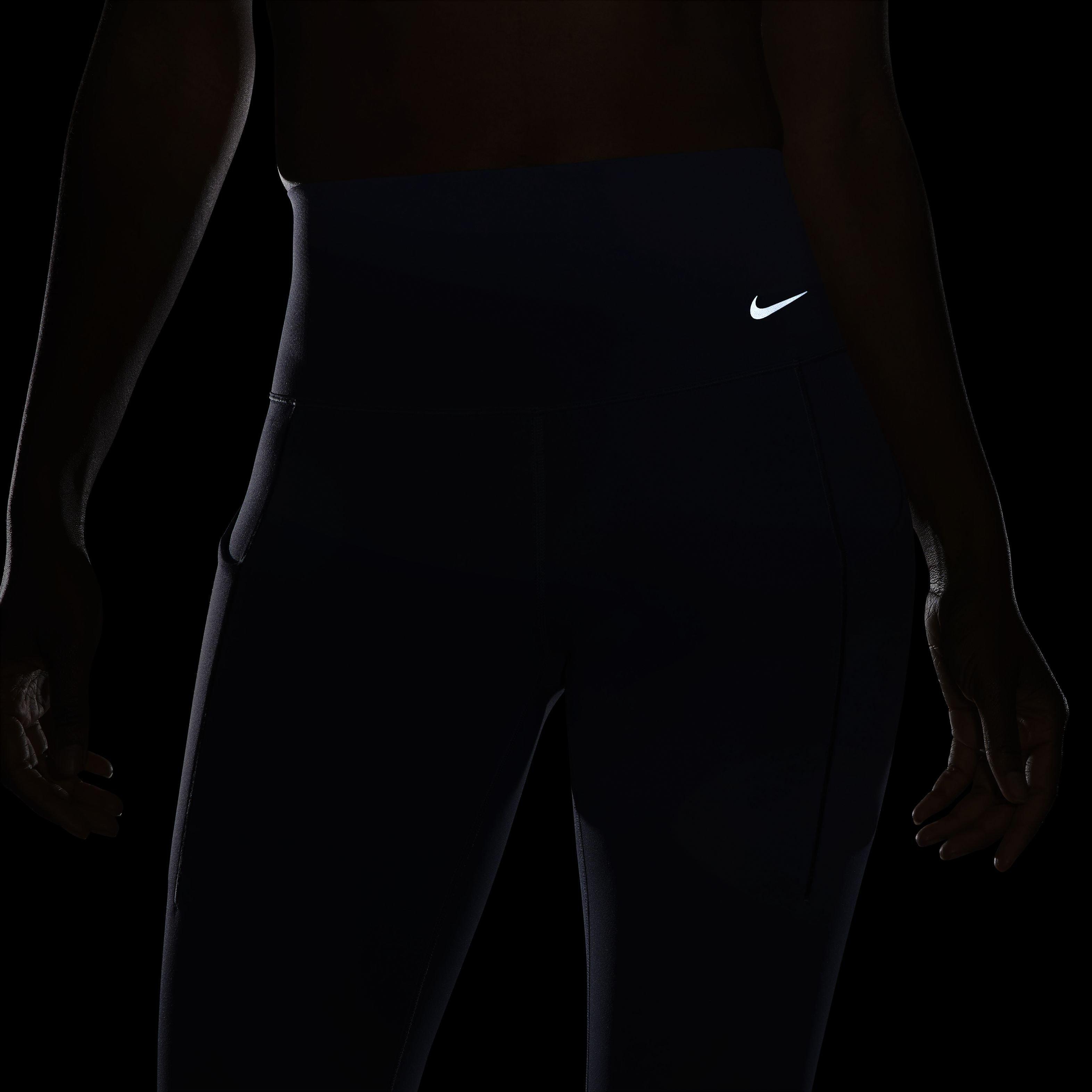 Nike Women's Dri-FIT Universa Full-Length Medium Support High-Rise Leggings with Pockets - BLUE Thumbnail View 8