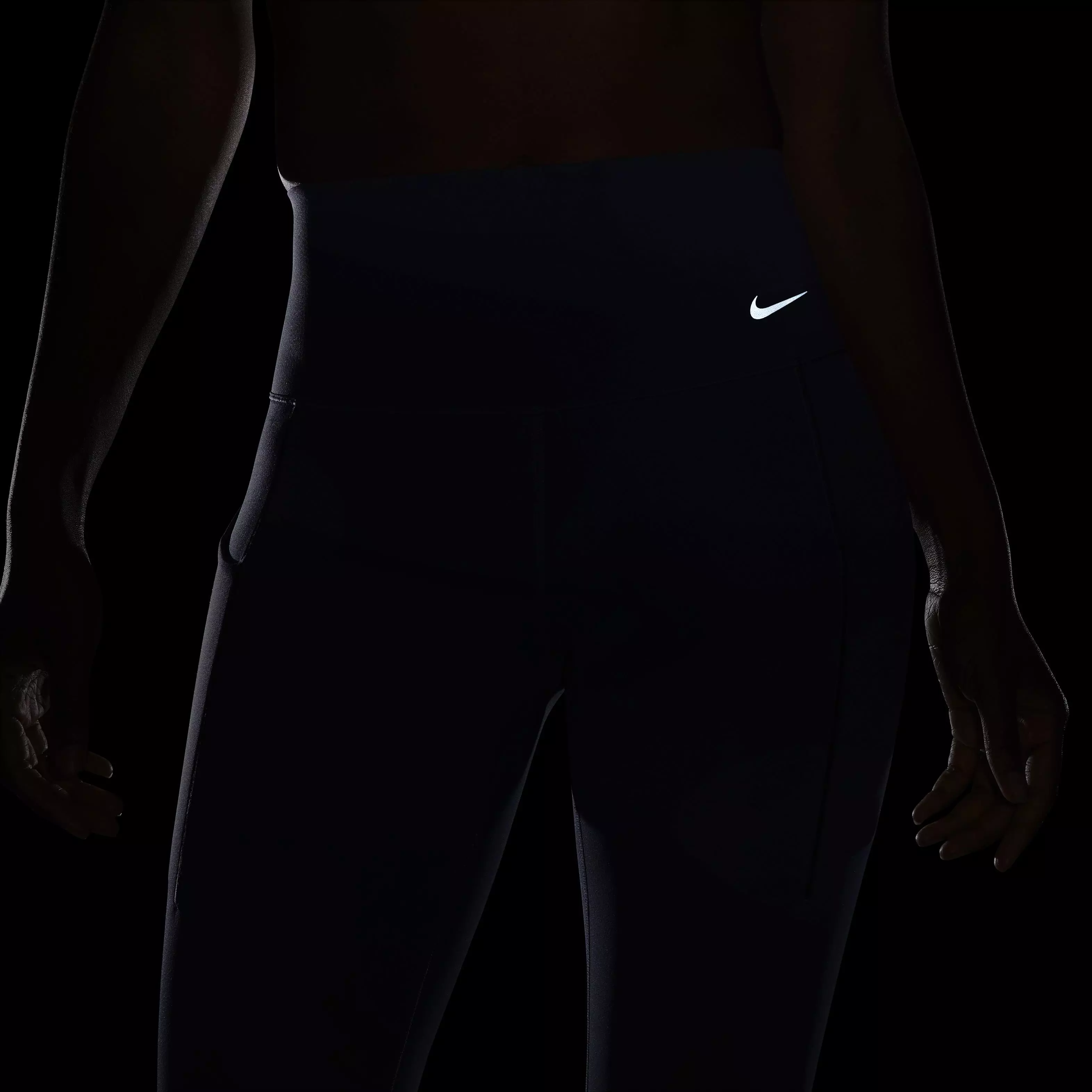 Nike Women's Dri-FIT Universa Full-Length Medium Support High-Rise Leggings with Pockets - BLUE