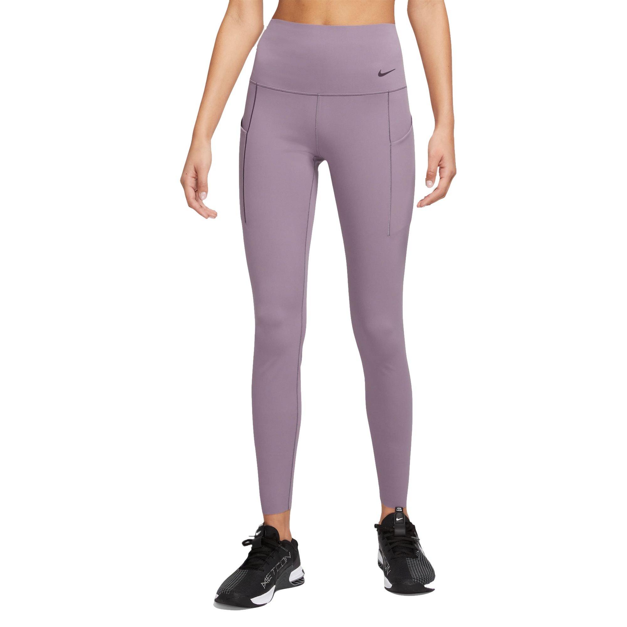 Nike Women's Dri-FIT Universa Full-Length Medium Support High-Rise Leggings with Pockets - PURPLE Thumbnail View 1