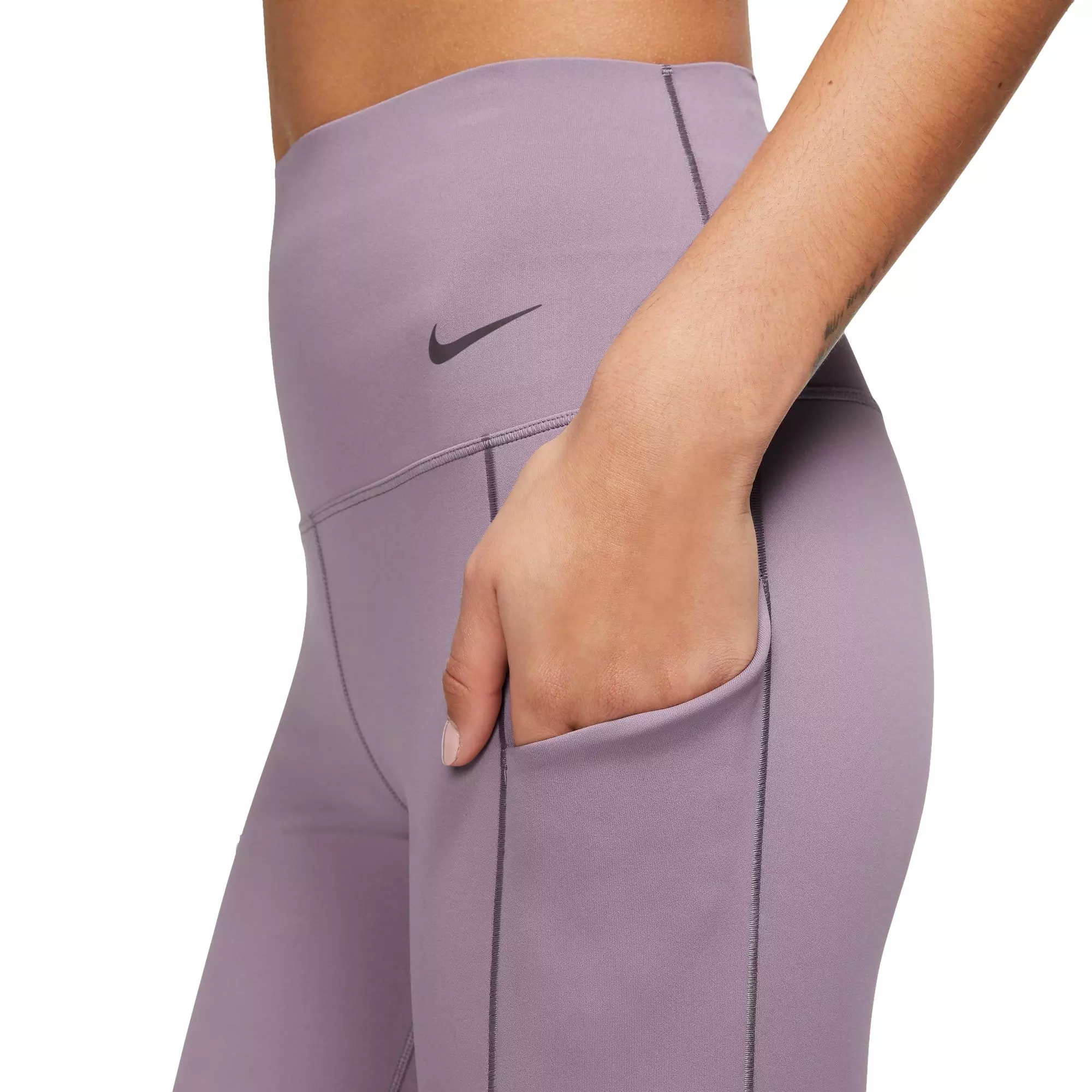 Nike Women's Dri-FIT Universa Full-Length Medium Support High-Rise Leggings with Pockets - PURPLE