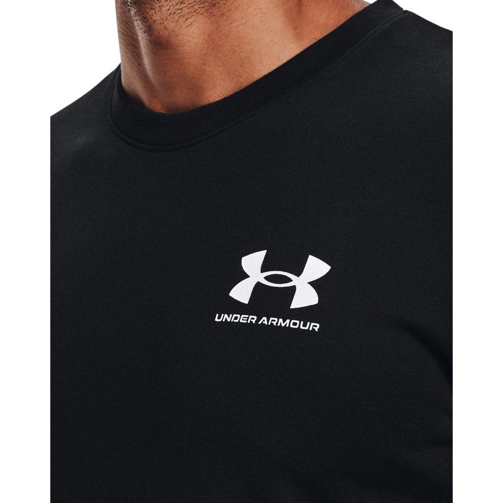 Under Armour Men's Rival Terry LC Crew - BLACK/WHITE Thumbnail View 3
