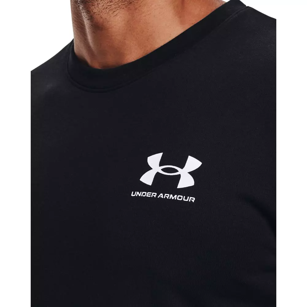 Under Armour Men's Rival Terry LC Crew - BLACK/WHITE
