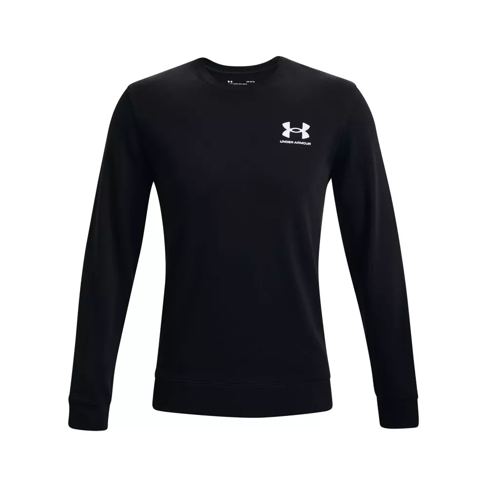 Under Armour Men's Rival Terry LC Crew - BLACK/WHITE