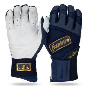 Franklin Sports MLB Youth Powerstrap Batting Gloves - Navy/Gold