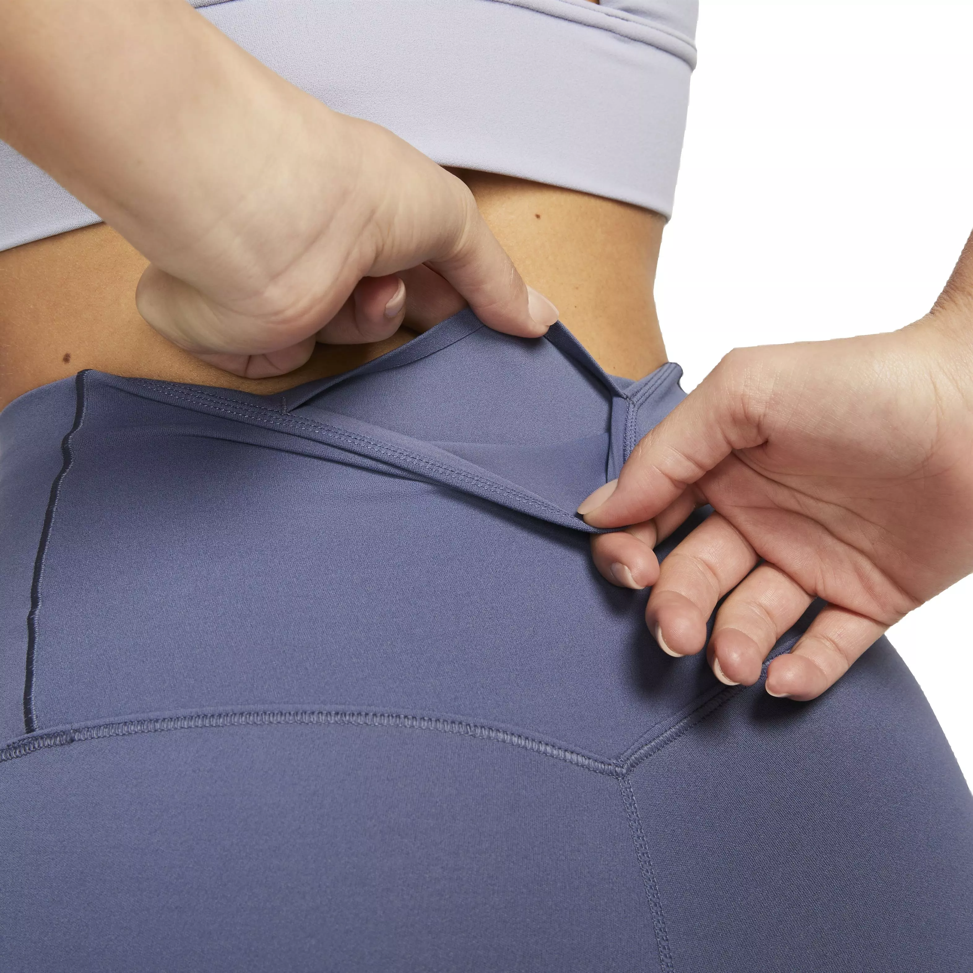 Nike Women's Dri-FIT Zenvy Gentle Support High-Rise Leggings - BLUE